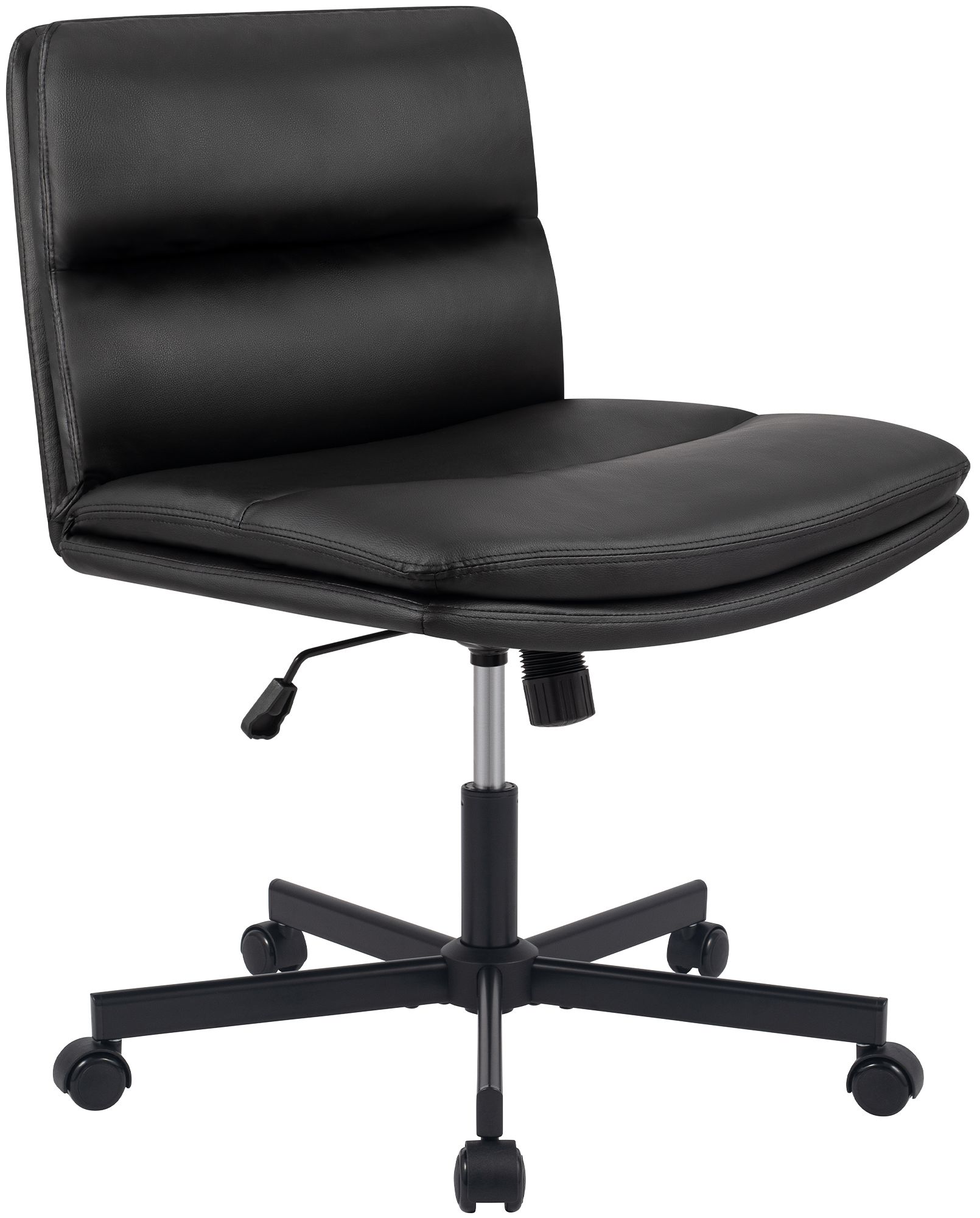 CLP Lounger gepolstert h&ouml;henverstellbar Eldor, B&uuml;rostuhl mit Kunstleder, Schreibtischstuhl drehbar mit R&uuml;ckenlehne und Rollen, bis 135 kg - Bild 1