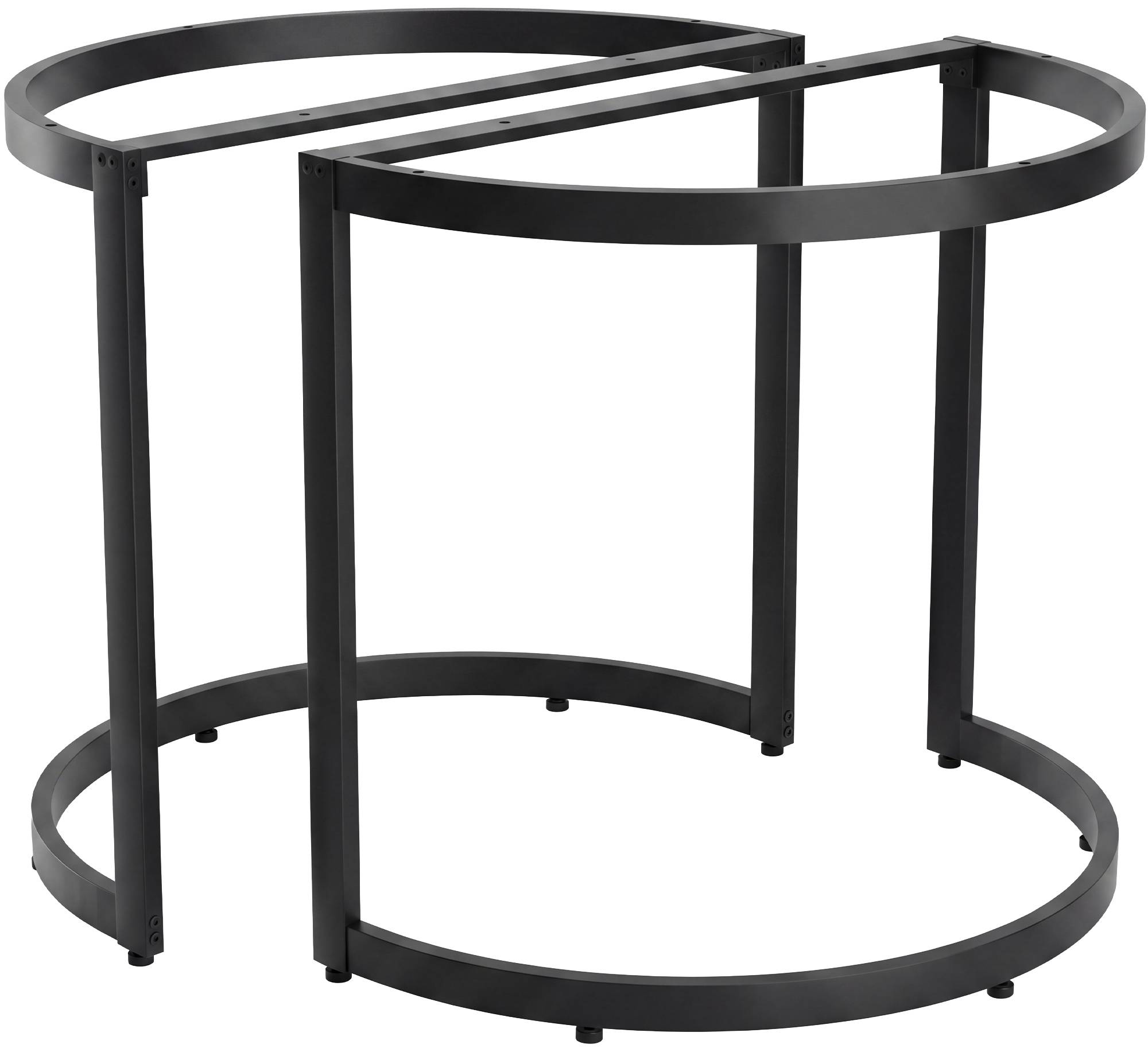 CLP Tischbeine Metall schwarz 2er Set Cranford, Tischkufen Set f&uuml;r DIY-Esstisch, Tischgestell pulverbeschichtet schwarz, bis 300 kg belastbar - Bild 1