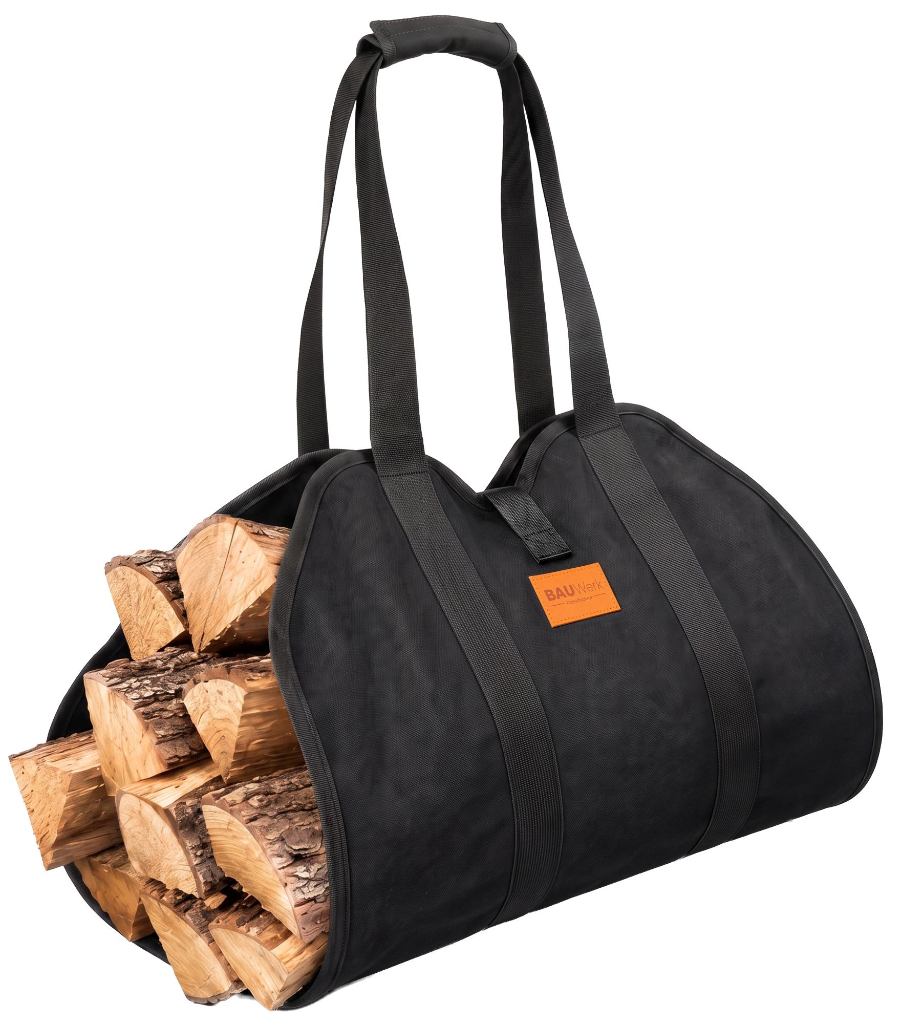 CLP Kaminholztasche gro&szlig; Trondheim, Kaminholztr&auml;ger XXL rei&szlig;fest mit Tragegurten, Tragetasche bis 37 kg tragf&auml;hig, einfache Handhabung - Bild 1