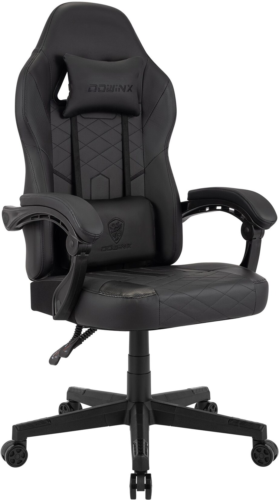 CLP Racing Bürostuhl ergonomisch Collins, Gamingstuhl mit Massagefunktion, verstellbare Rückenlehne Kunstleder, Kissen, belastbar bis 150kg