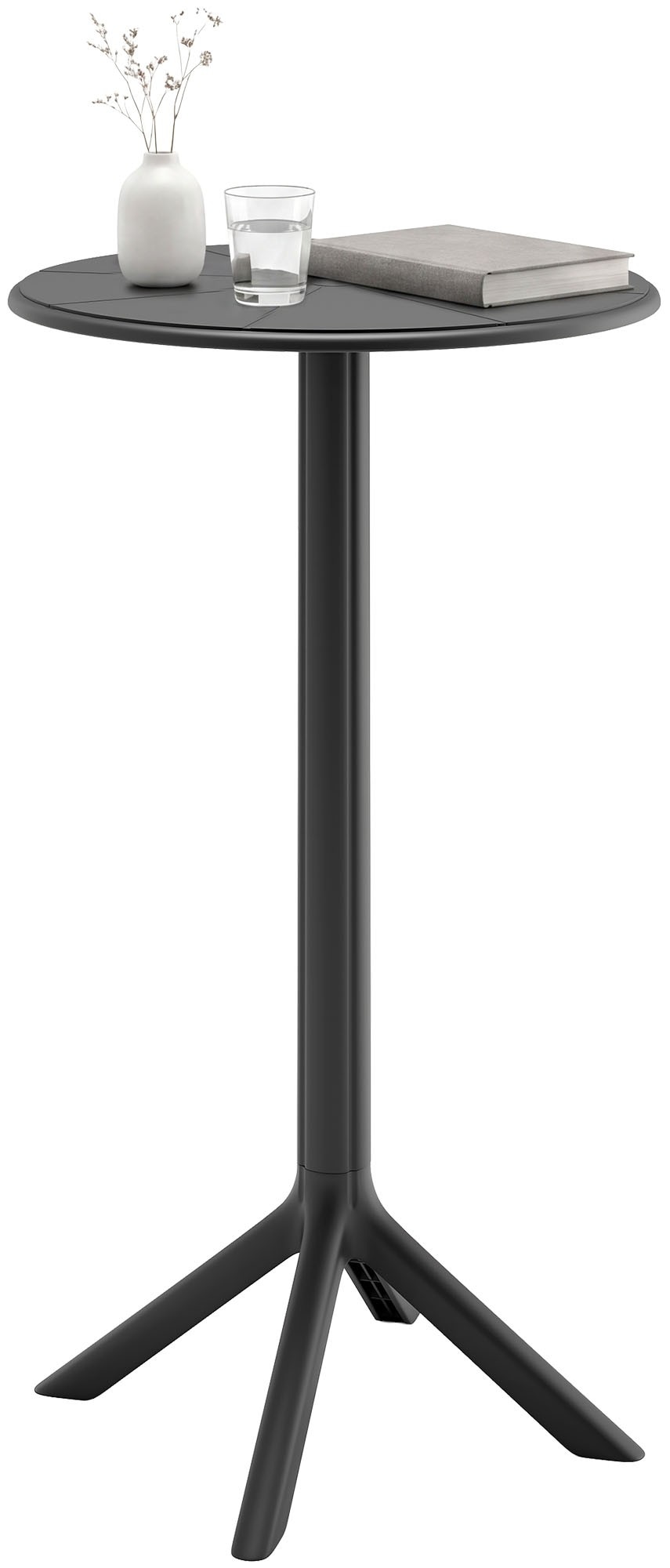 CLP Stehtisch wetterfest stabil Tomas, Gartentisch rund &Oslash; 60 cm H&ouml;he 107 cm, Outdoortisch Polypropylen UV-best&auml;ndig winterfest - Bild 1