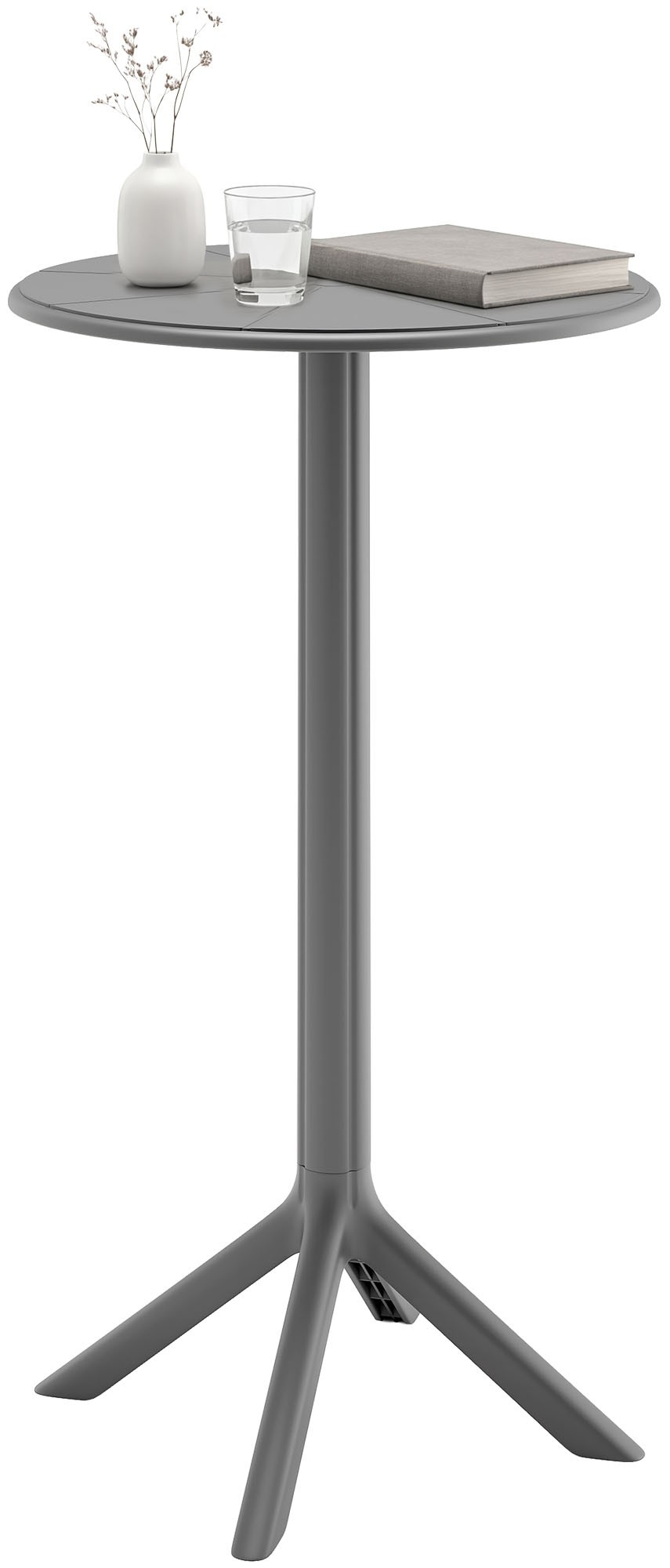 CLP Stehtisch wetterfest stabil Tomas, Gartentisch rund &Oslash; 60 cm H&ouml;he 107 cm, Outdoortisch Polypropylen UV-best&auml;ndig winterfest - Bild 1