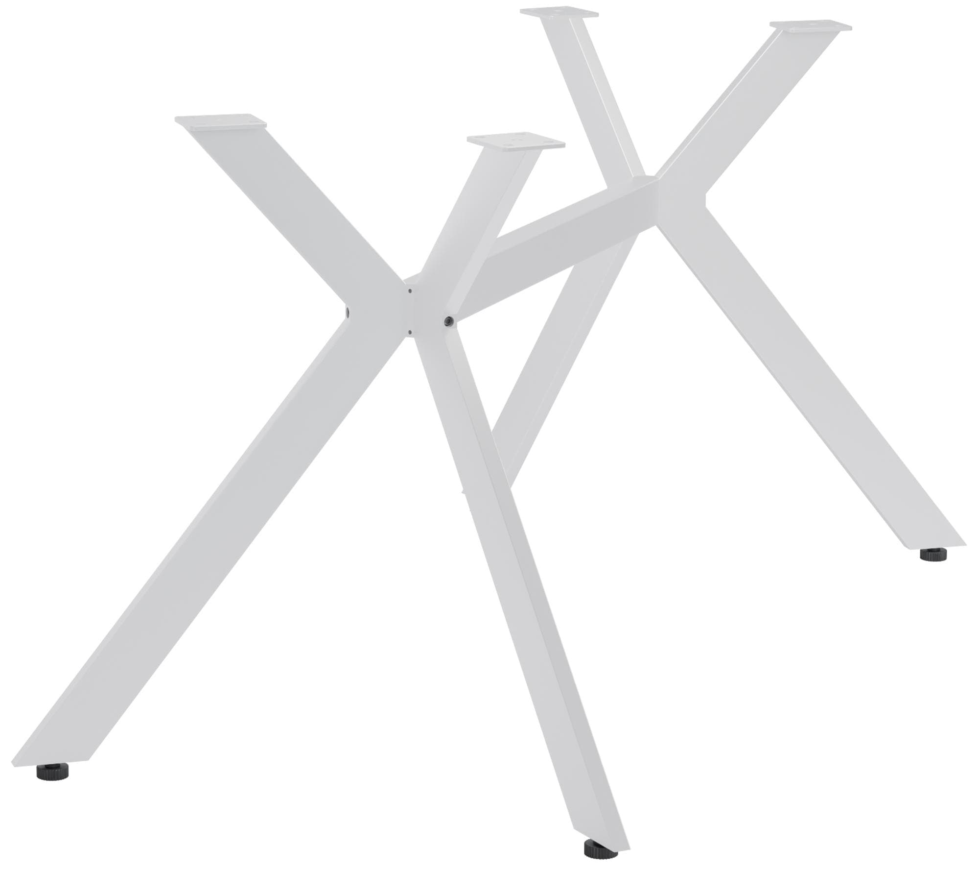 CLP Tischbeine Cascada Wei&szlig;, Tischgestell in X-Form f&uuml;r Esstisch, K&uuml;chentisch und Schreibtisch, ideal f&uuml;r DIY-Projekte, belastbar bis 120 kg - Bild 1