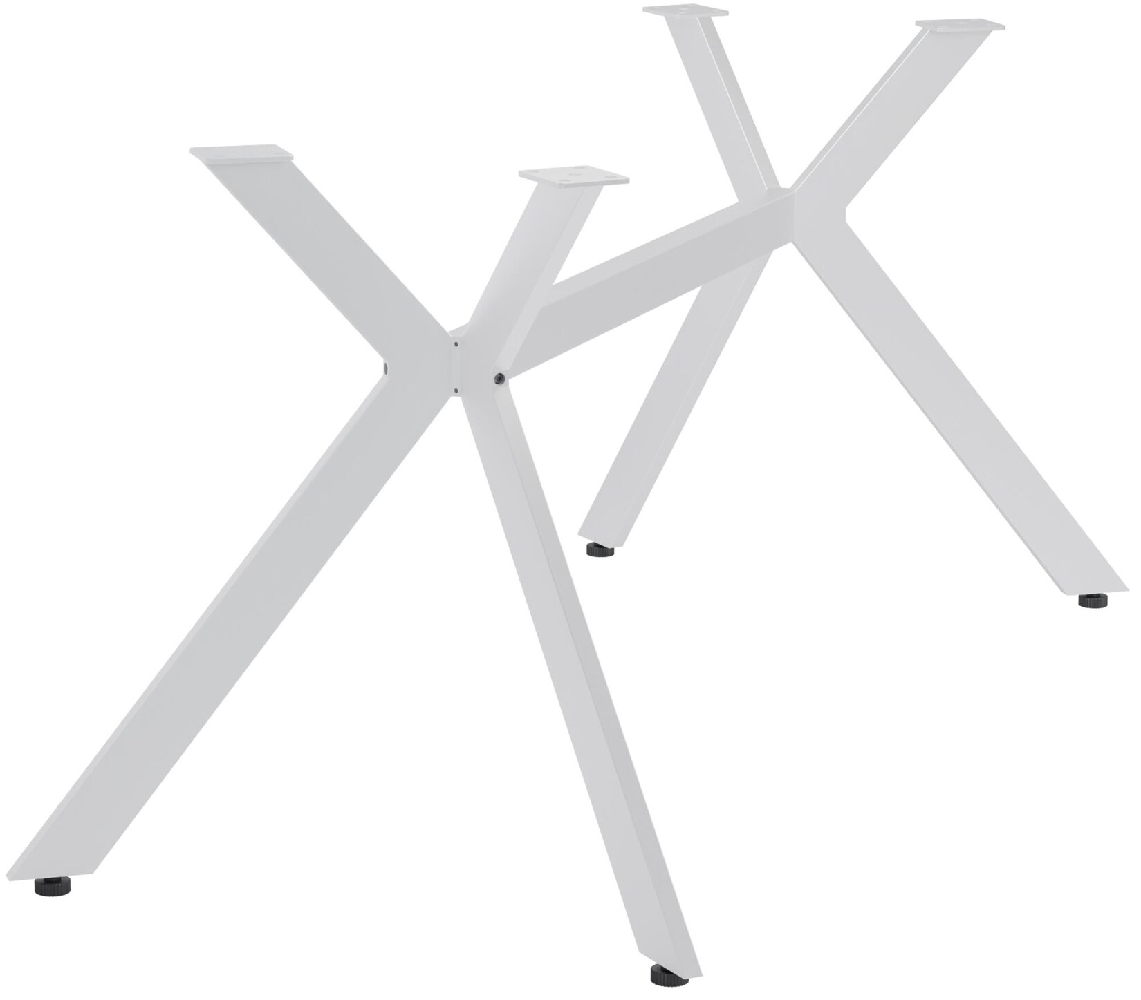 CLP Tischbeine Cascada Weiß, Tischgestell in X-Form für Esstisch, Küchentisch und Schreibtisch, ideal für DIY-Projekte, belastbar bis 120 kg