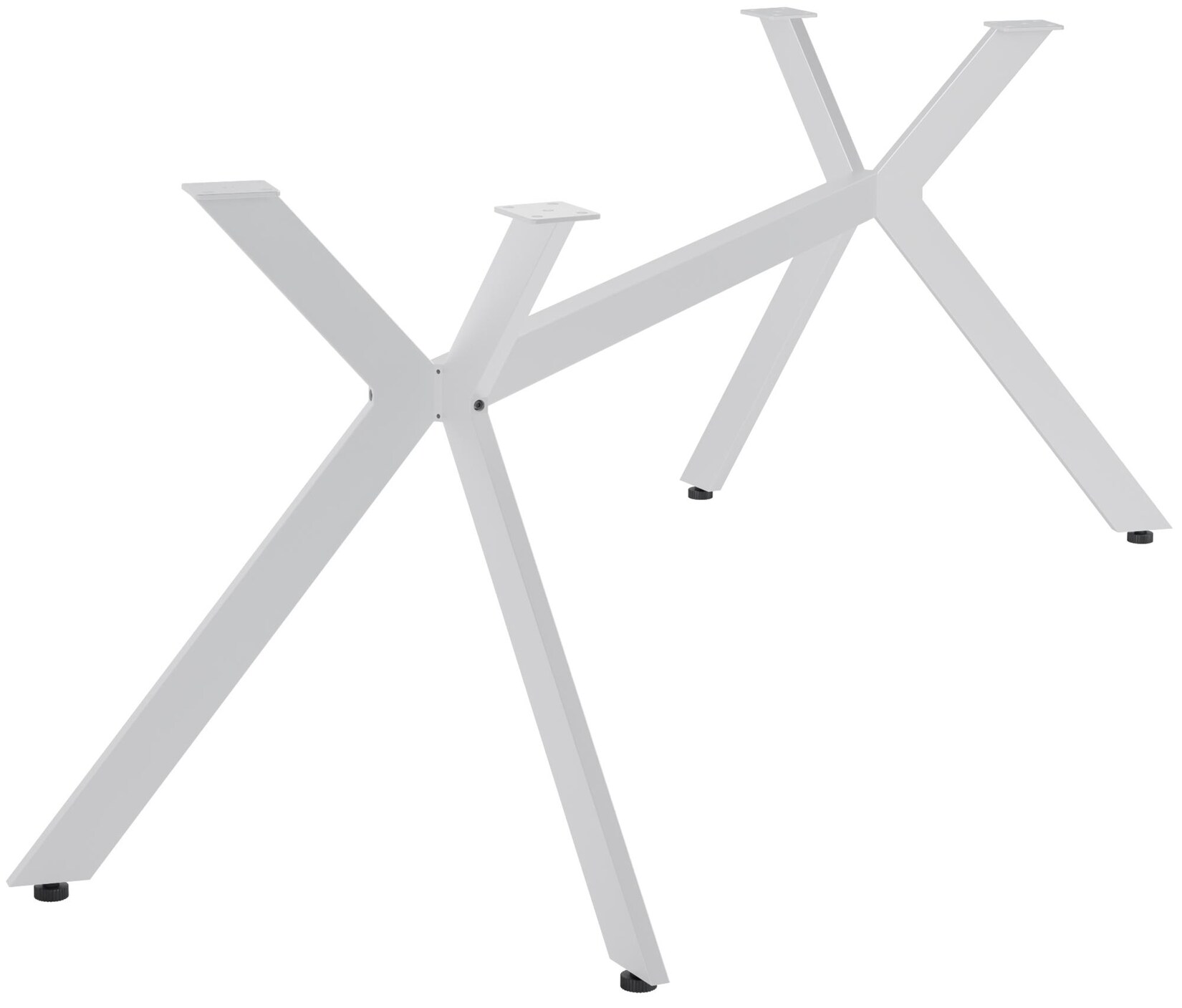 CLP Tischbeine Cascada Weiß, Tischgestell in X-Form für Esstisch, Küchentisch und Schreibtisch, ideal für DIY-Projekte, belastbar bis 120 kg
