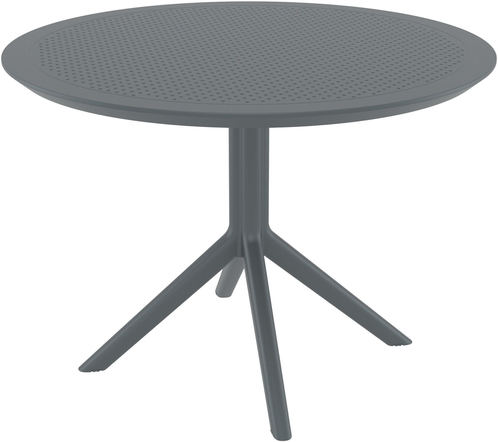 CLP Gartentisch wetterfest stabil Sky, Bistrotisch rund Ø 105 cm Höhe 74 cm, Outdoortisch Polypropylen UV-beständig winterfest
