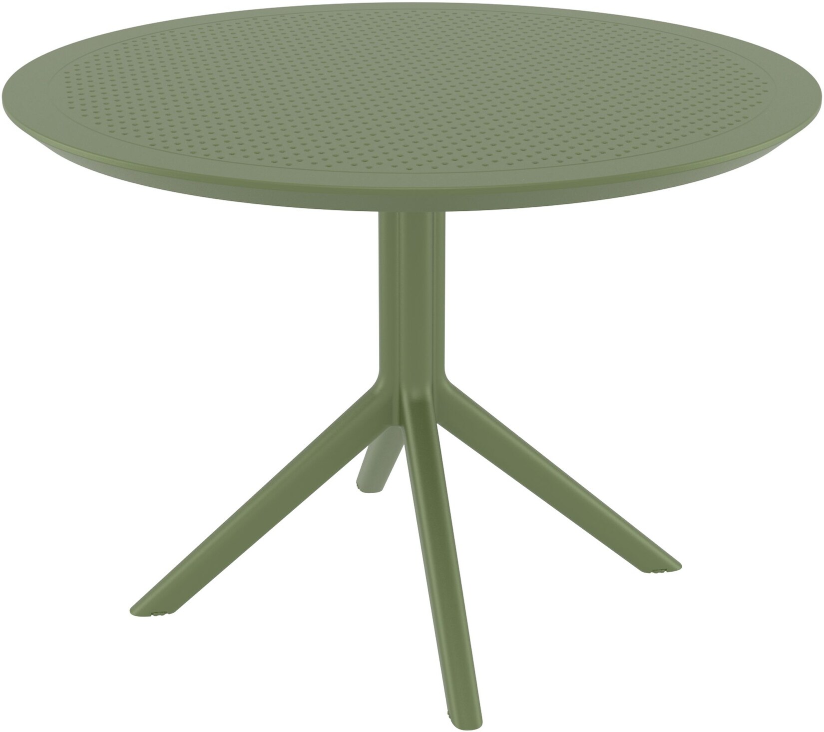 CLP Gartentisch wetterfest stabil Sky, Bistrotisch rund Ø 105 cm Höhe 74 cm, Outdoortisch Polypropylen UV-beständig winterfest