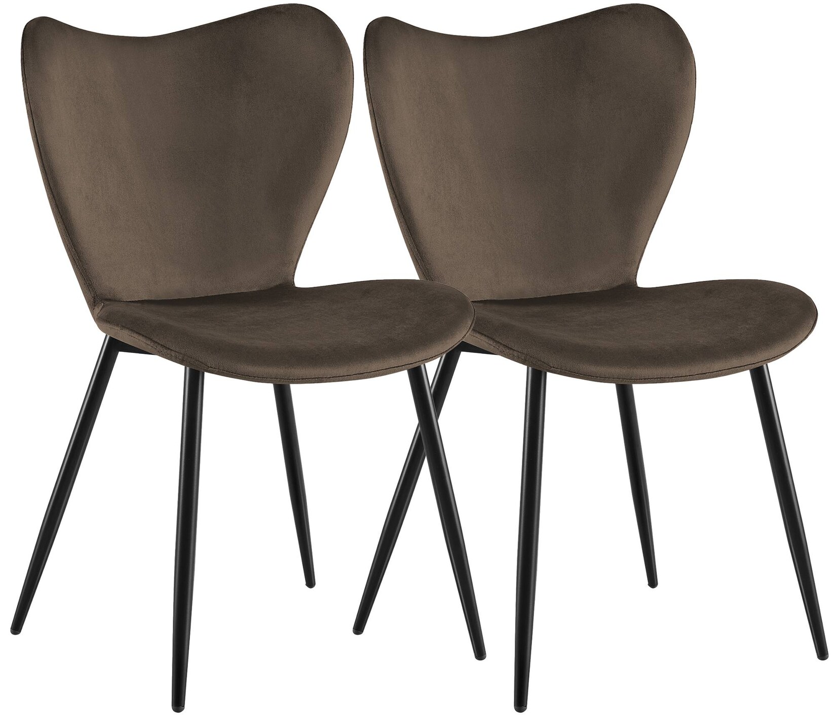 CLP Esszimmerstühle 2er Set gepolstert Maika, Polsterstühle ergonomisch mit Rückenlehnen, Küchenstühle mit Metallgestellen, belastbar bis …