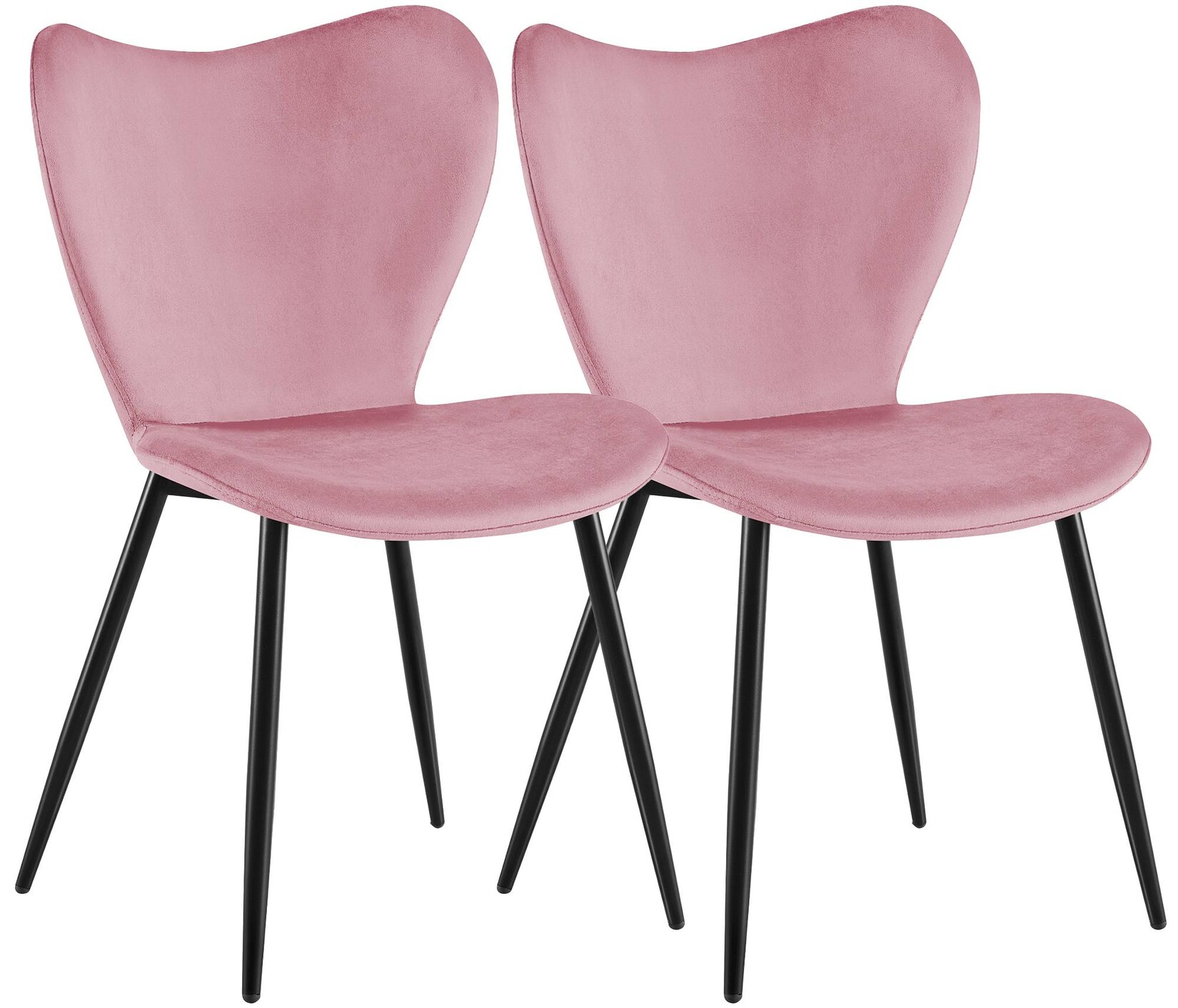 CLP Esszimmerstühle 2er Set gepolstert Maika, Polsterstühle ergonomisch mit Rückenlehnen, Küchenstühle mit Metallgestellen, belastbar bis …