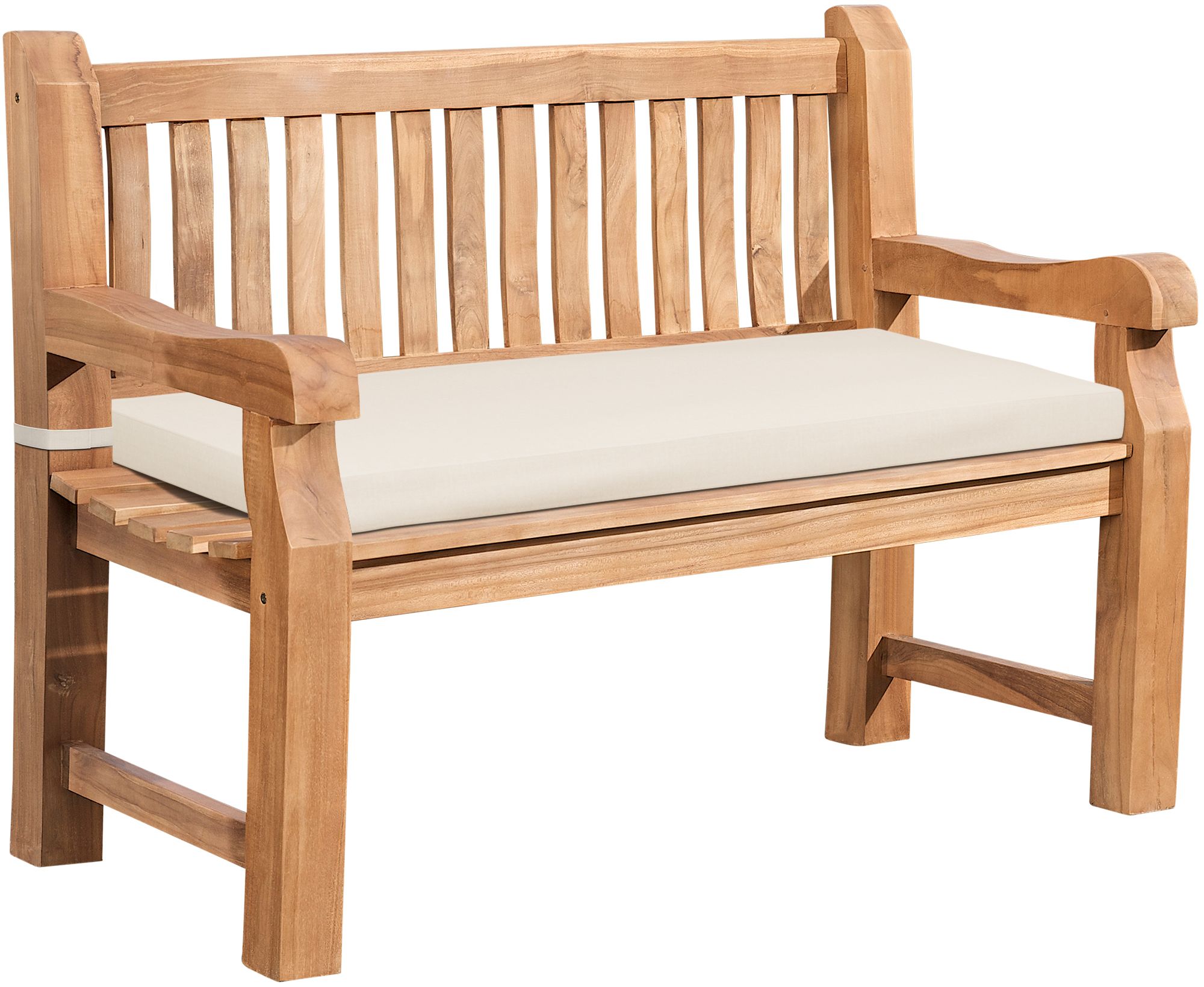 CLP Gartenbank wetterfest Daxon, inklusive Sitzkissen, 2 bis 4 Sitzer, Teakholz robust und pflegeleicht, f&uuml;r Terrasse und Balkon - Bild 1
