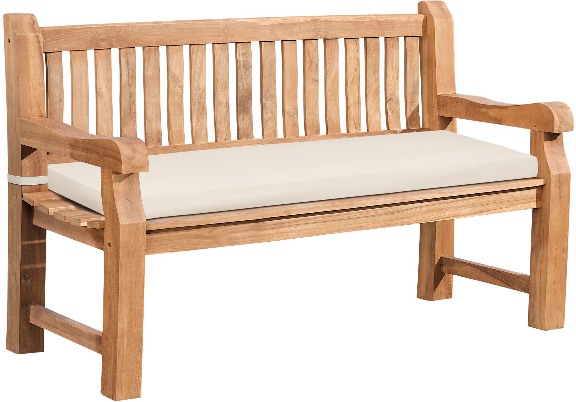 CLP Gartenbank wetterfest Daxon, inklusive Sitzkissen, 2 bis 4 Sitzer, Teakholz robust und pflegeleicht, f&uuml;r Terrasse und Balkon - Bild 1