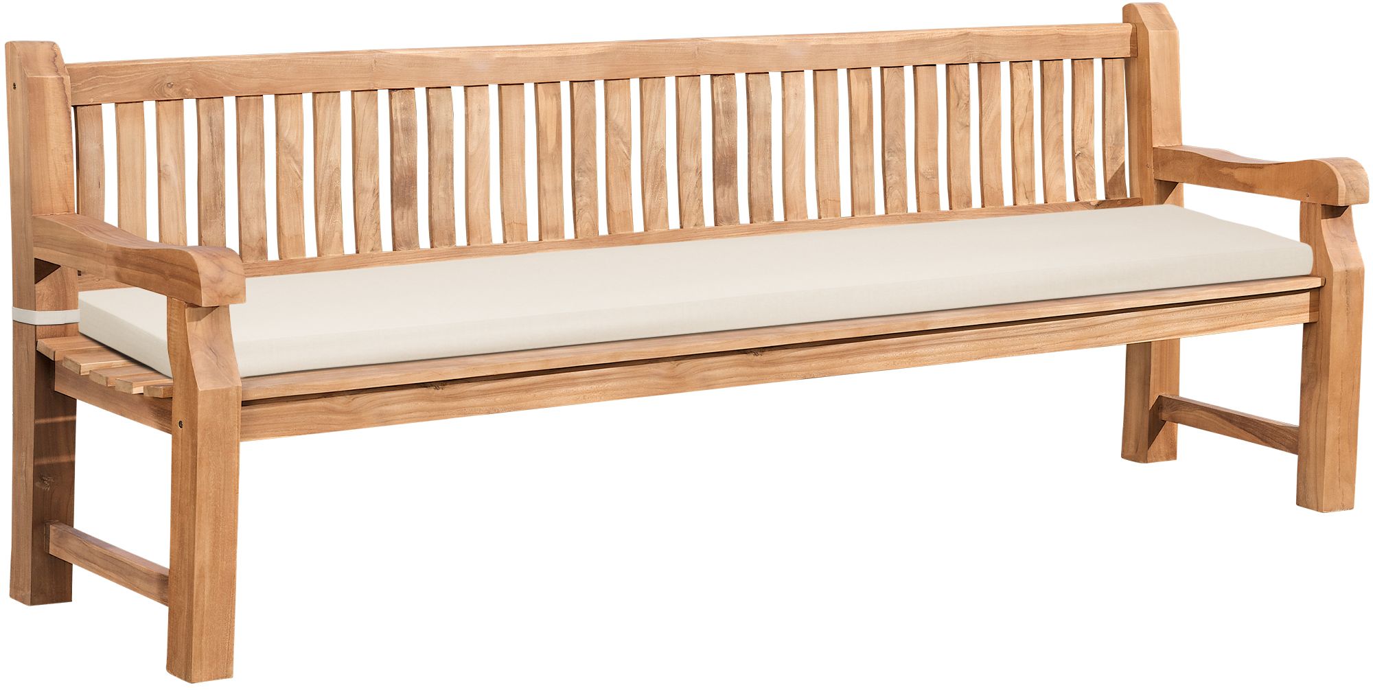 CLP Gartenbank wetterfest Daxon, inklusive Sitzkissen, 2 bis 4 Sitzer, Teakholz robust und pflegeleicht, f&uuml;r Terrasse und Balkon - Bild 1