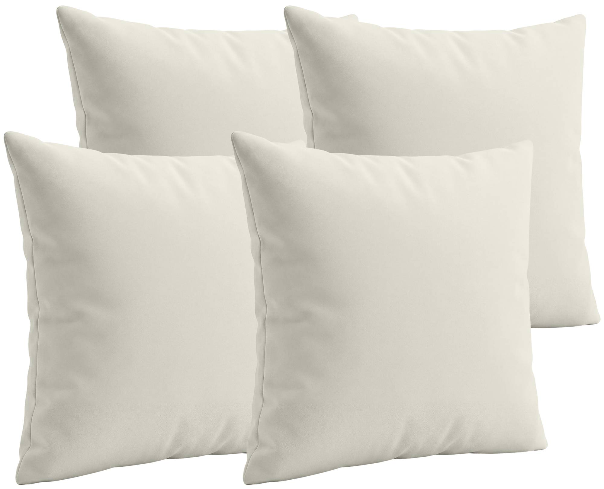 CLP Kissenbez&uuml;ge 4er Set 45x45 cm, wasserabweisend f&uuml;r Gartenbank, Sofa und Couch, In- und Outdoor, waschbar mit Rei&szlig;verschluss, ohne F&uuml;llung - Bild 1
