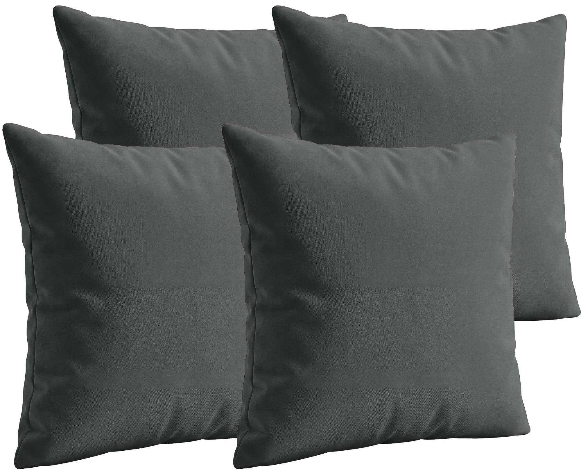 CLP Kissenbez&uuml;ge 4er Set 45x45 cm, wasserabweisend f&uuml;r Gartenbank, Sofa und Couch, In- und Outdoor, waschbar mit Rei&szlig;verschluss, ohne F&uuml;llung - Bild 1