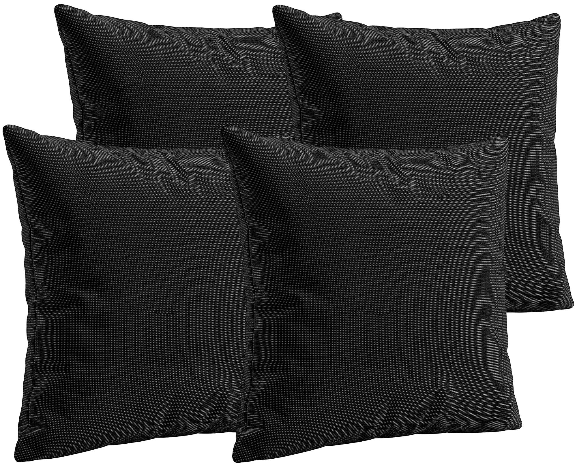CLP Kissenbez&uuml;ge 4er Set 45x45 cm, wasserabweisend f&uuml;r Gartenbank, Sofa und Couch, In- und Outdoor, waschbar mit Rei&szlig;verschluss, ohne F&uuml;llung - Bild 1