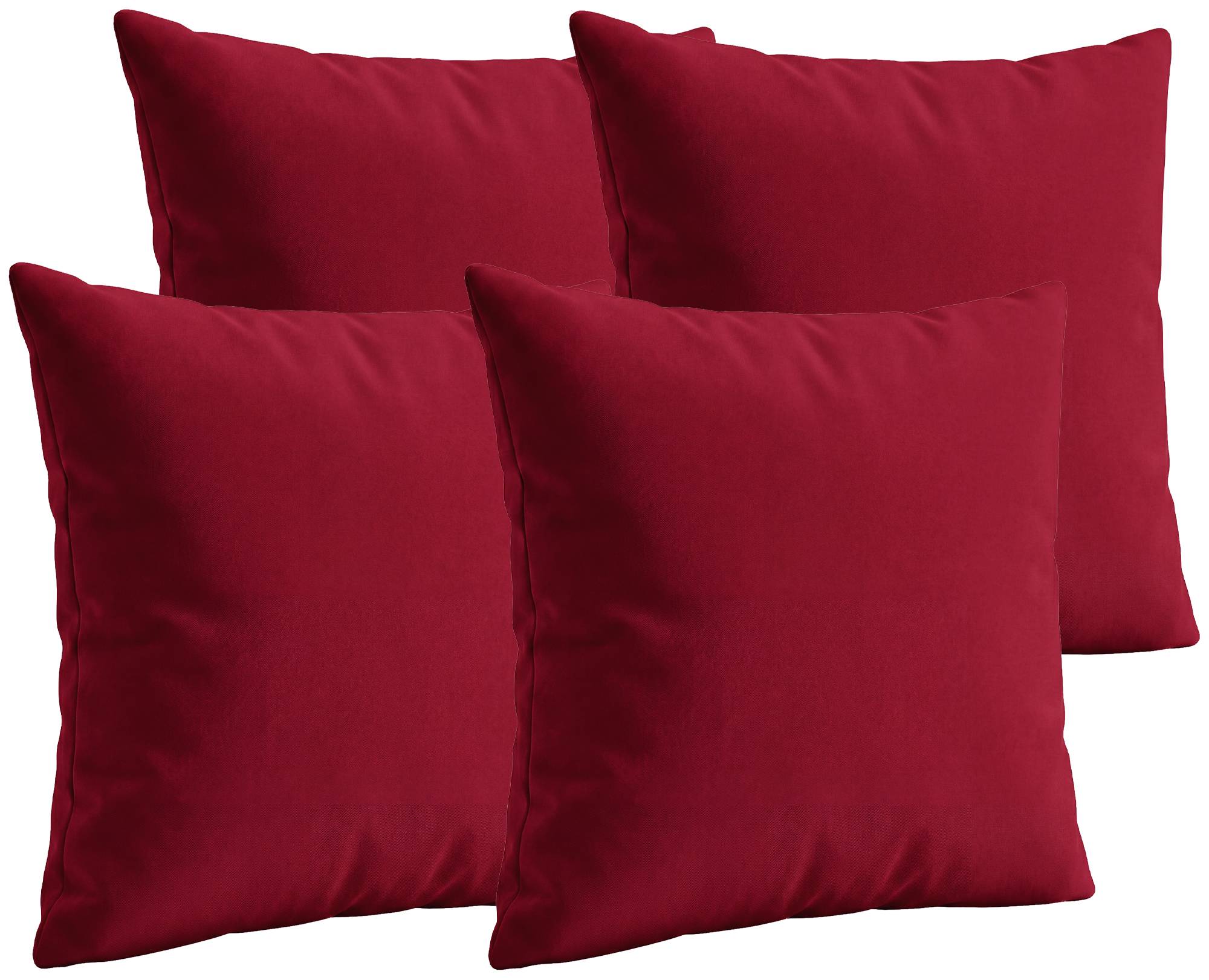 CLP Kissenbez&uuml;ge 4er Set 45x45 cm, wasserabweisend f&uuml;r Gartenbank, Sofa und Couch, In- und Outdoor, waschbar mit Rei&szlig;verschluss, ohne F&uuml;llung - Bild 1