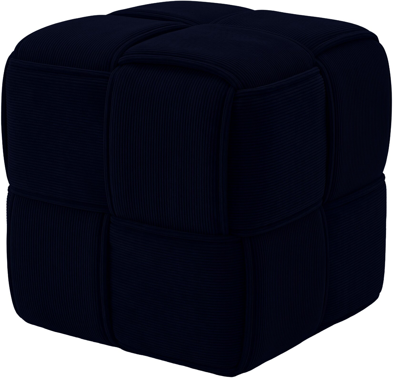 CLP Sitzhocker Cord Forinta, modernes quadratisches Design, bequemer Hocker, Fußhocker, Sitzwürfel für Wohnzimmer und Schlafzimmer