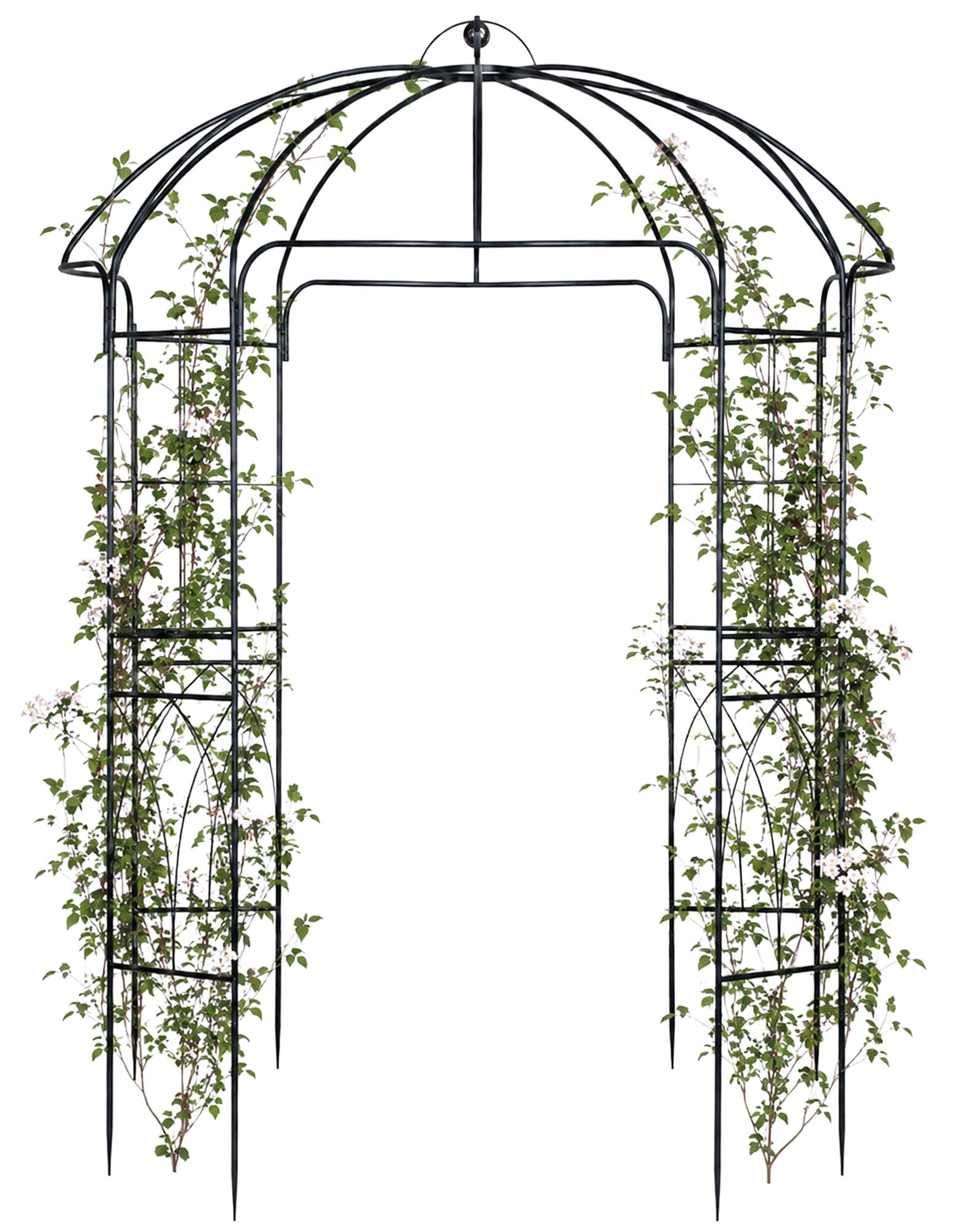 CLP Gartenpavillon aus Metall Keira, pulverbeschichteter Rosenbogen mit Rankhilfe f&uuml;r Kletterpflanzen, &Oslash; 200 x 270 cm, f&uuml;r Garten und Terrasse - Bild 1