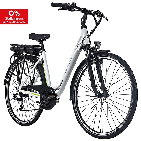 Adore Pedelec E-Bike Cityfahrrad 28'' Adore Versailles weiß-grün - Bild 1