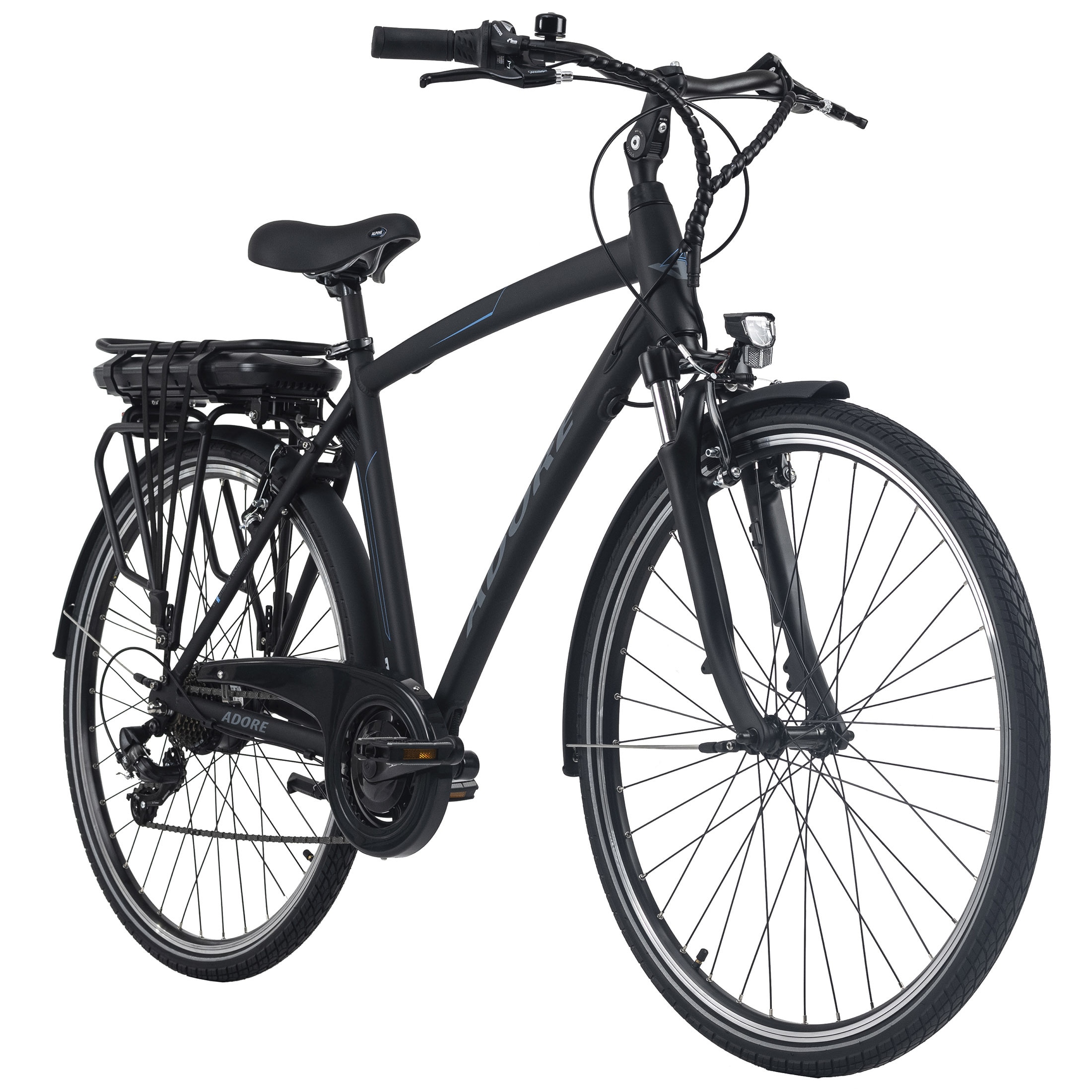 Adore Pedelec E-Bike Cityfahrrad 28'' Adore Versailles schwarz-blau - Bild 1