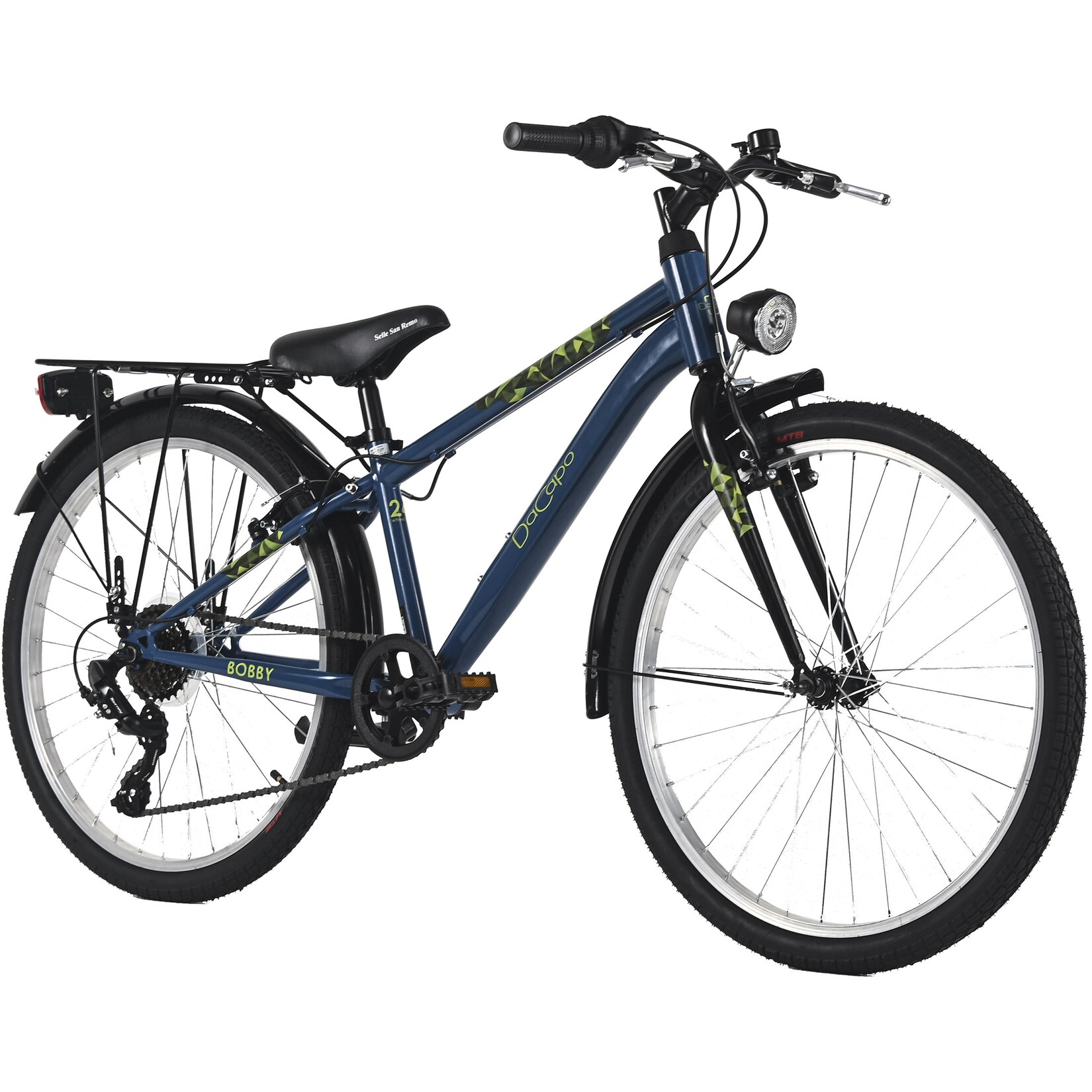 Dacapo DaCapo Kinderfahrrad 24″ Bobby 7 Gänge RH 32 cm mit Beleuchtung – Ab 8 Jahre | 04250547535503