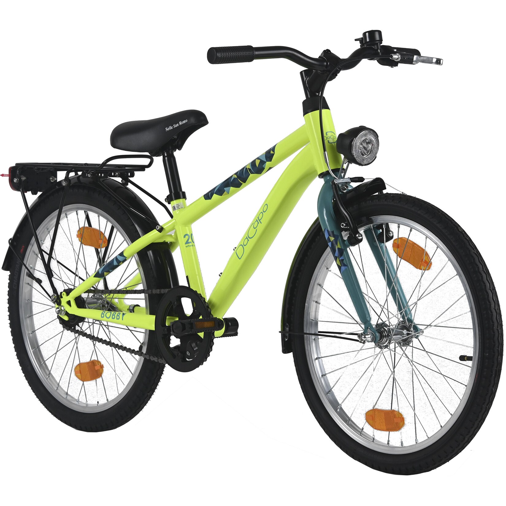 Dacapo DaCapo Kinderfahrrad 20″ Bobby 1 Gang RH 27 cm mit Beleuchtung – Ab 6 Jahre | 04250547535619