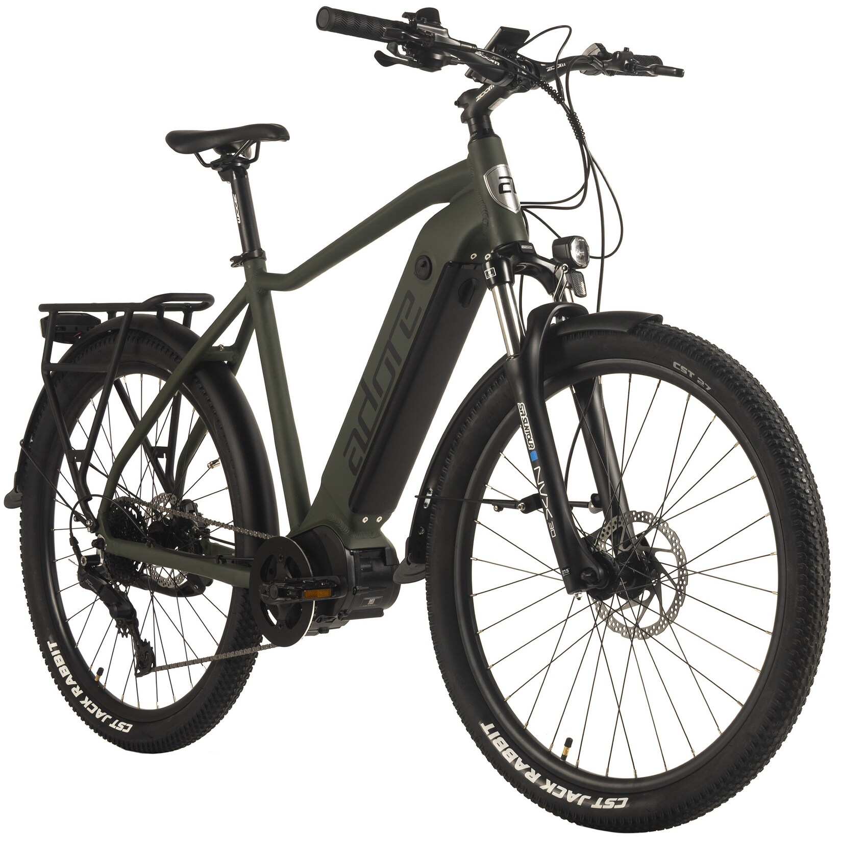 Adore ADORE E-SUV 27,5″ Alu Trekkingfahrrad STX-600 Mittelmotor 85NM / 15Ah Olivgrün | 04250547534292