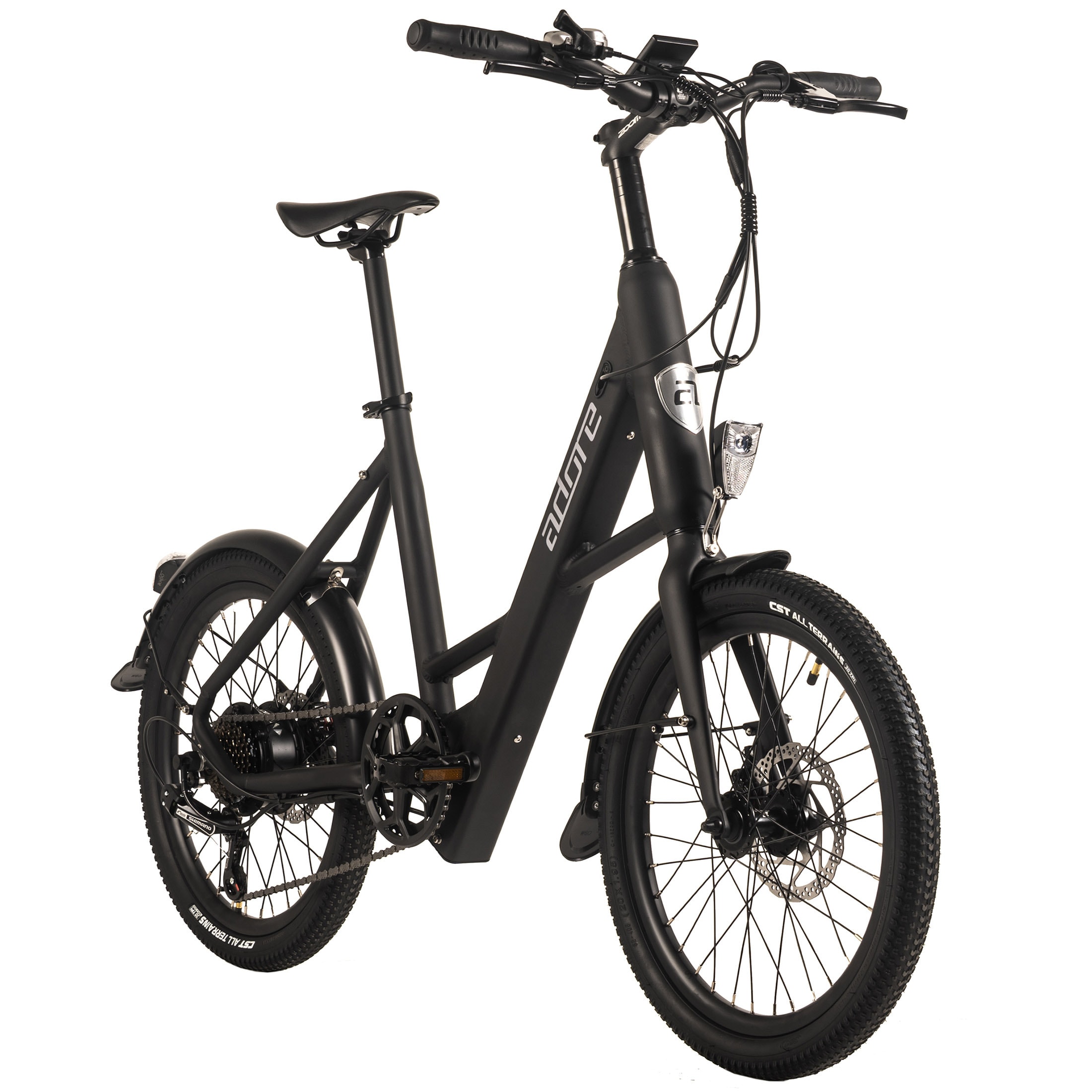 Adore ADORE E-Citybike 20" Alu Kompaktfahrrad C-200 Compact Bike Heckmotor 45NM / 10,4Ah Schwarz - Bild 1