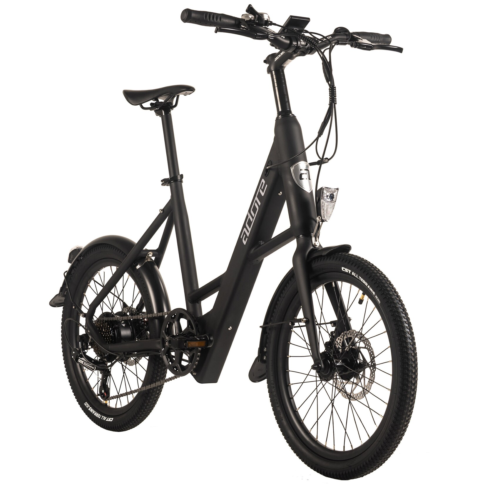 Adore ADORE E-Citybike 20″ Alu Kompaktfahrrad C-200 Compact Bike Heckmotor 45NM / 10,4Ah Schwarz | 04250547534322