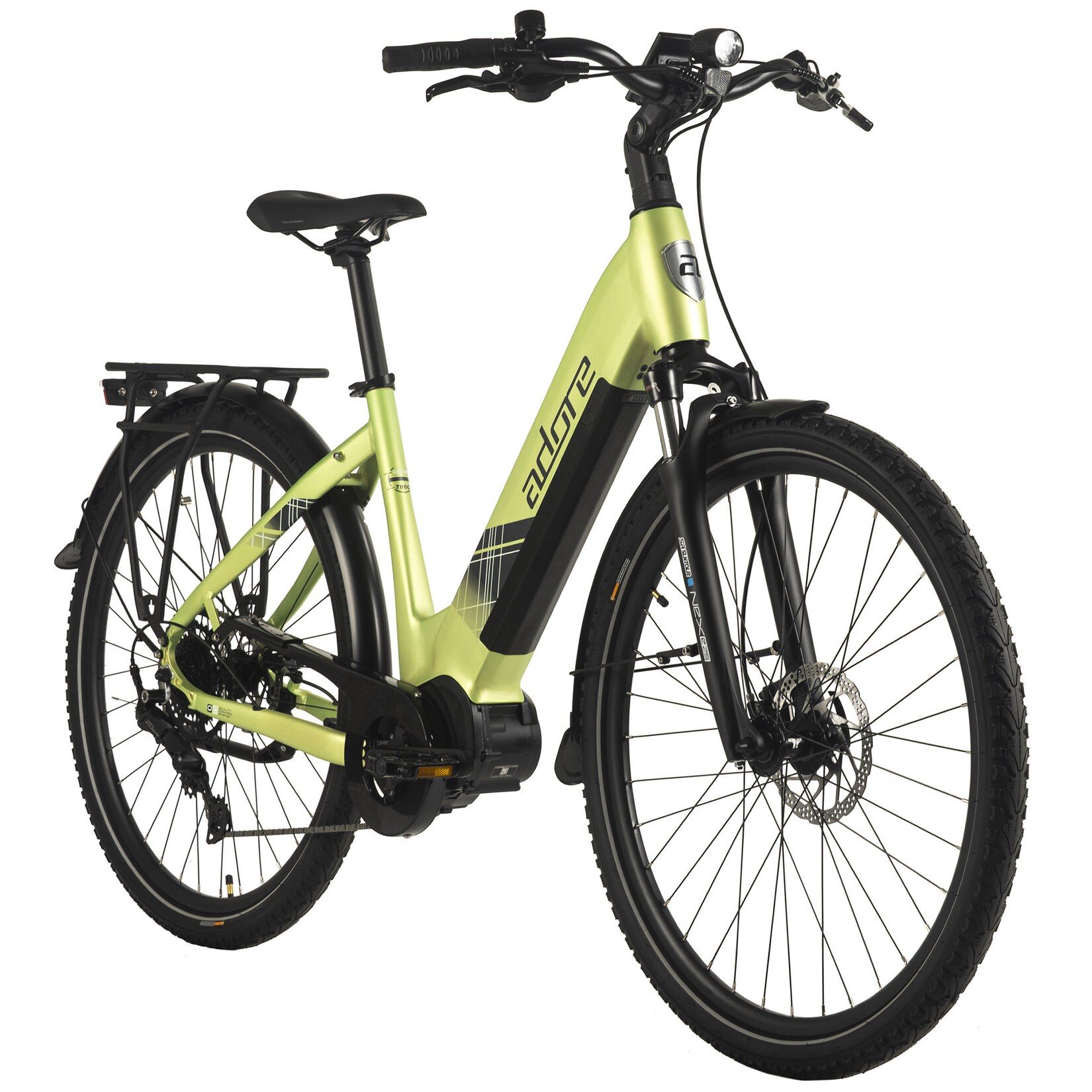 Adore ADORE E-Citybike 28″ Alu Cityfahrrad CX-380 Mittelmotor 85NM / 15Ah Lime Green | 04250547534544