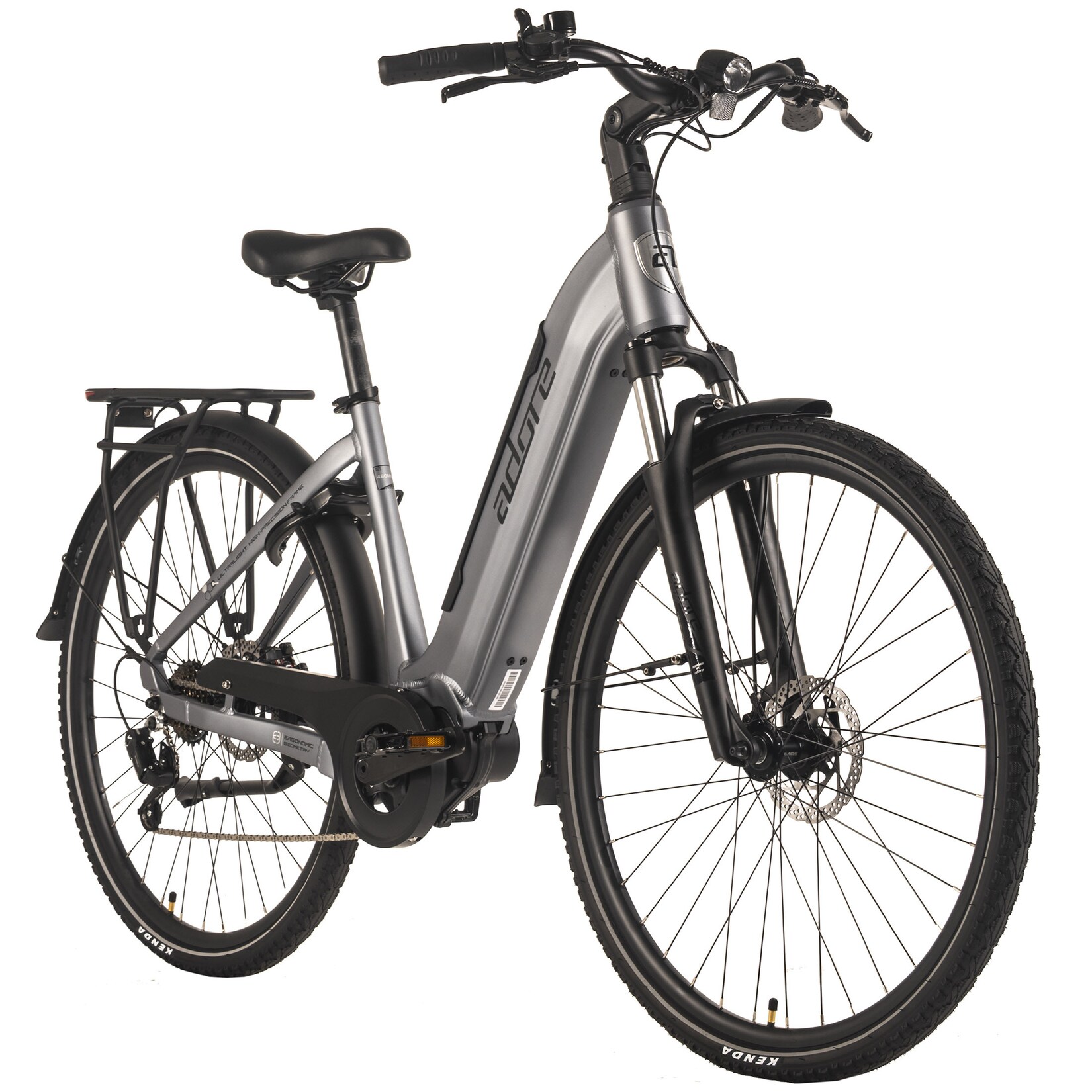Adore ADORE E-Citybike 28″ Alu Cityfahrrad CX-660 Mittelmotor 75NM / 14,7Ah Grau matt | 04250547534636