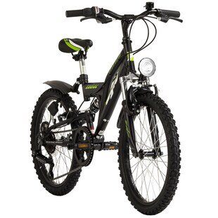 WYLD WYLD Kinder-Mountainbike Fully ATB 20" Zodiac schwarz-grün 6 Gänge RH 31 cm - Bild 1