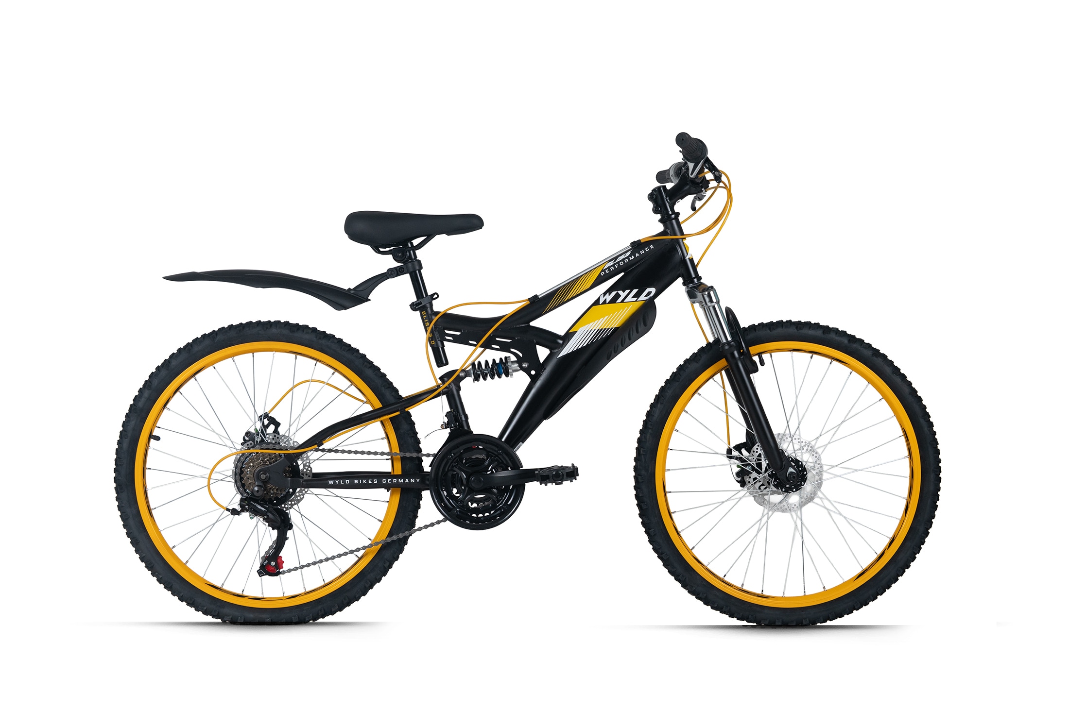 WYLD WYLD Mountainbike Fully 24'' Bliss schwarz 18 G&auml;nge RH&nbsp;38&nbsp;cm - Bild 1