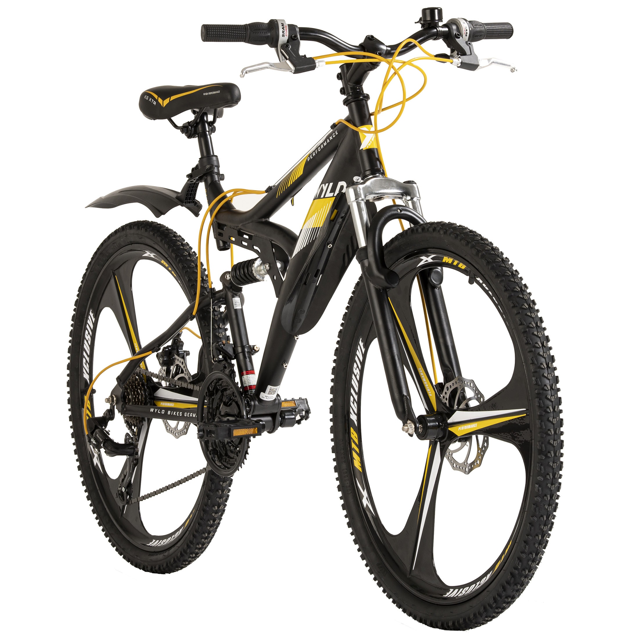 WYLD WYLD Mountainbike Fully 26'' Bliss schwarz-gelb 21 G&auml;nge RH 47 cm Magnesium-Laufr&auml;der - Bild 1