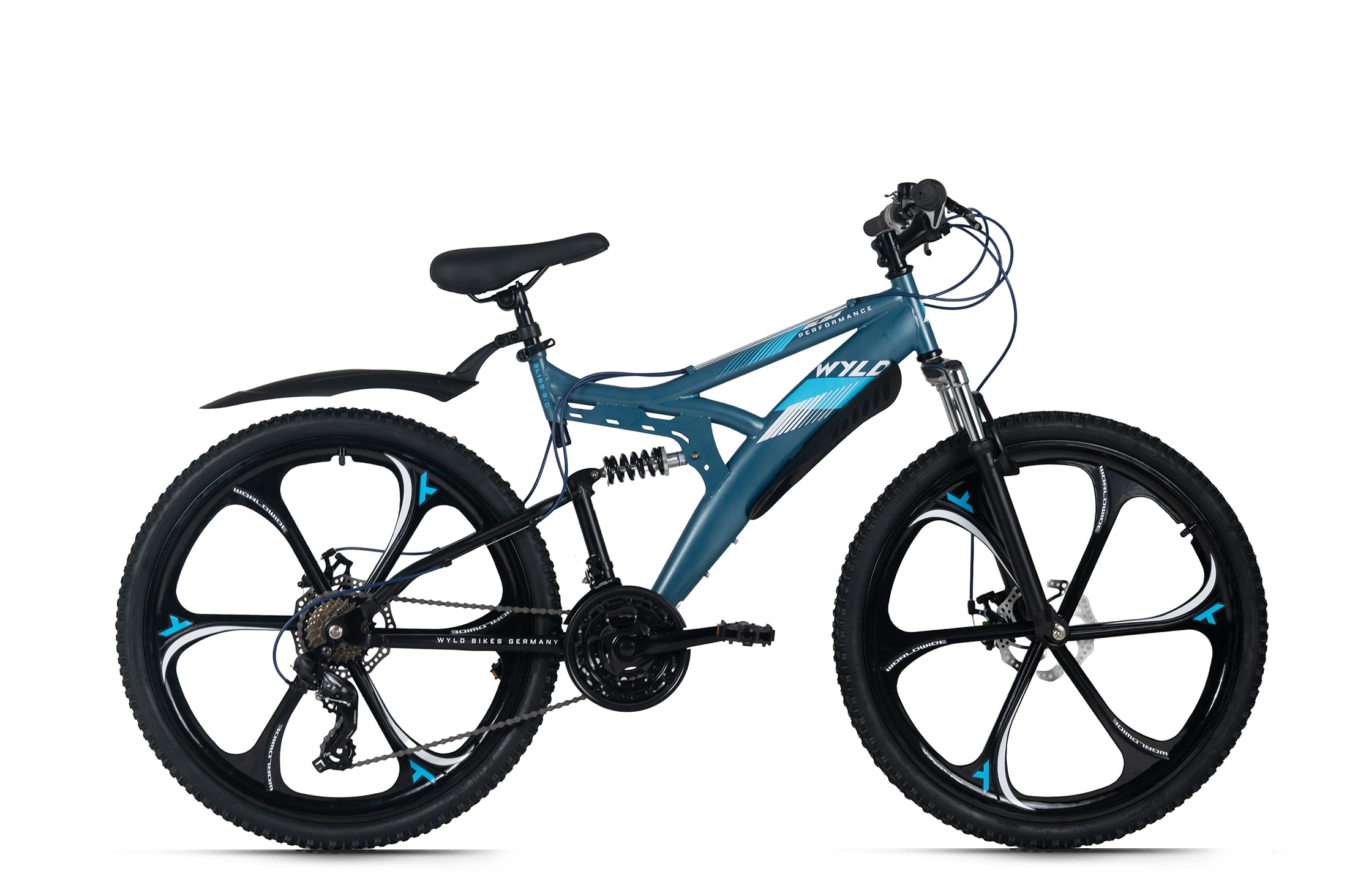 WYLD WYLD Mountainbike Fully 26'' Bliss schwarz-gelb 21 G&auml;nge RH 47 cm Magnesium-Laufr&auml;der - Bild 1