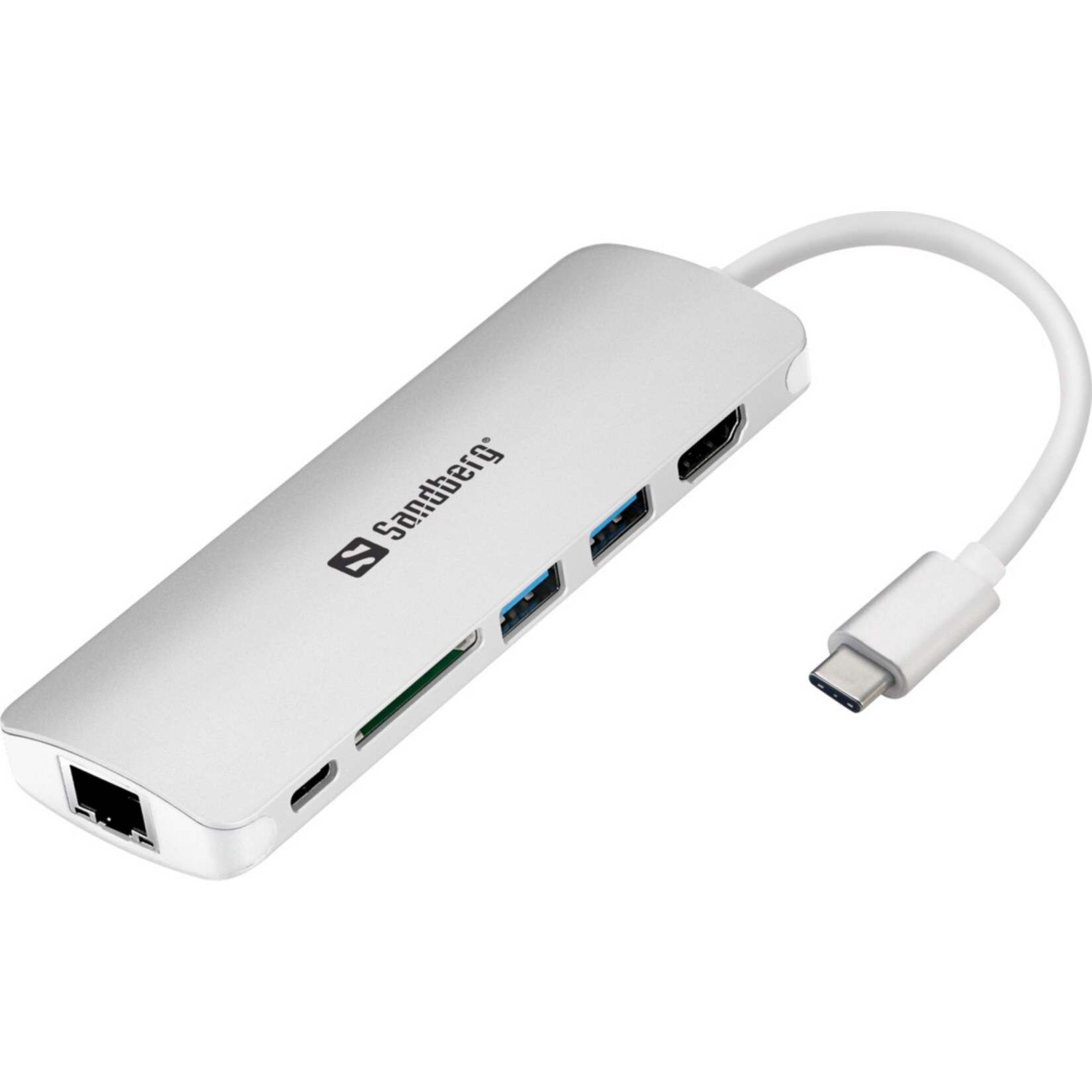 SANDBERG USB C Dock HDMI LAN SD USB,61W | 05705730136184