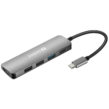 SANDBERG USB C Dock HDMI 3xUSB PD 100W - Bild 1