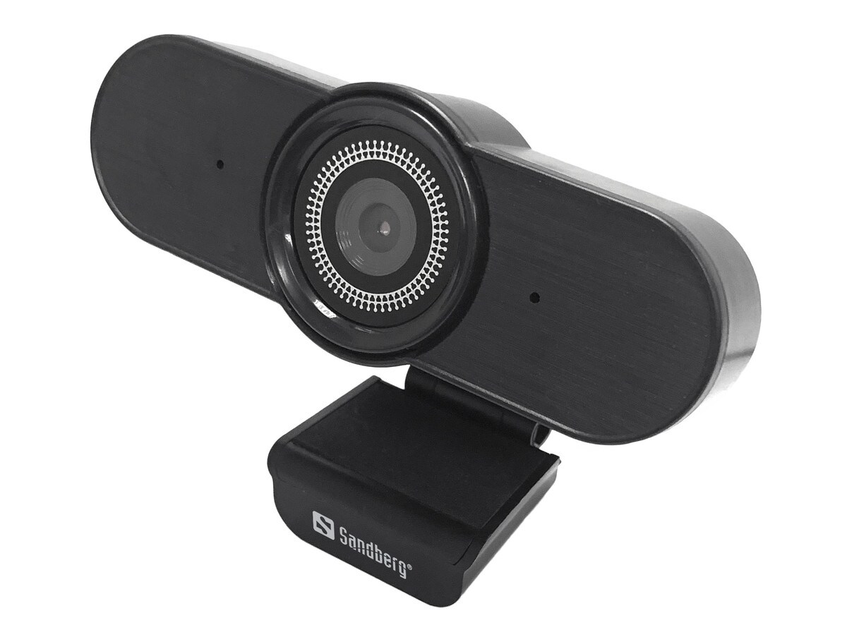 SANDBERG 90 Grad Weitwinkel FullHD Webcam mit Stereo-Mikrofon   1920 x 1080 pixels   ideal für Online Meetings   1,5 Meter langes Kabel | 05705730134203