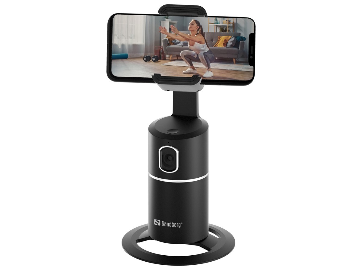 SANDBERG Motion Tracking Phone Mount   intelligente Telefonhalterung   folgt ihren Bewegungen   Klemme einstellbar von 4 – 8,5 cm | 05705730134296