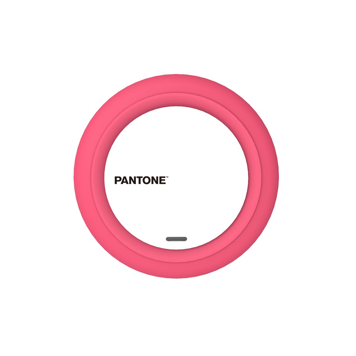 PANTONE QI Charger Kabellos Ladegerät pink   einfaches Aufladen ohne Kabel   Gesamtleistung  7,5 W   LED Ladeanzeige