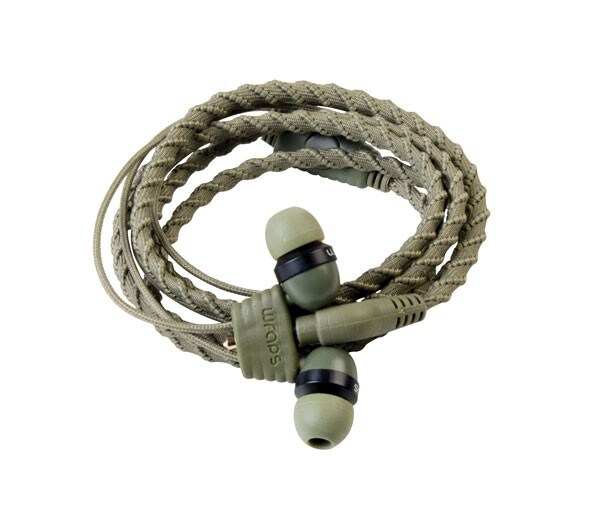 wraps Armband in-ear Kopfh&ouml;rer Camogr&uuml;n mit Mikro - Bild 1