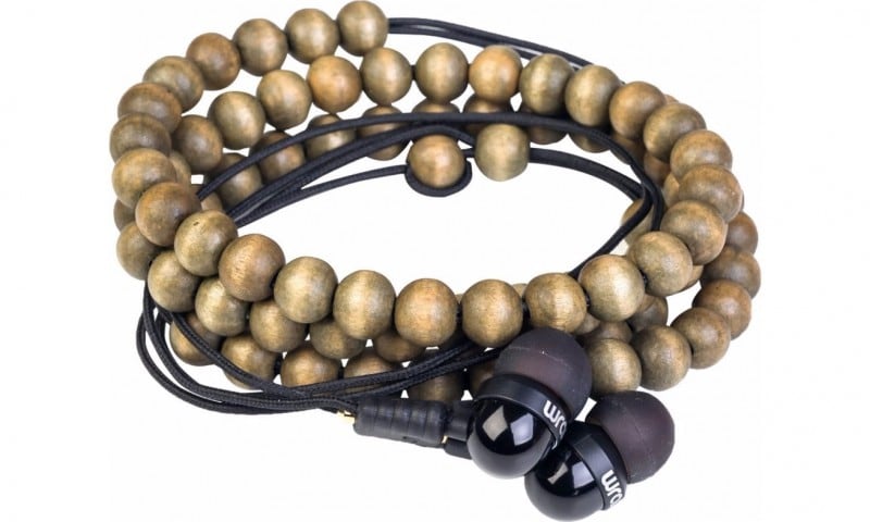 wraps in-ear Kopfh&ouml;rer Holzkugelarmband gr&uuml;n - Bild 1