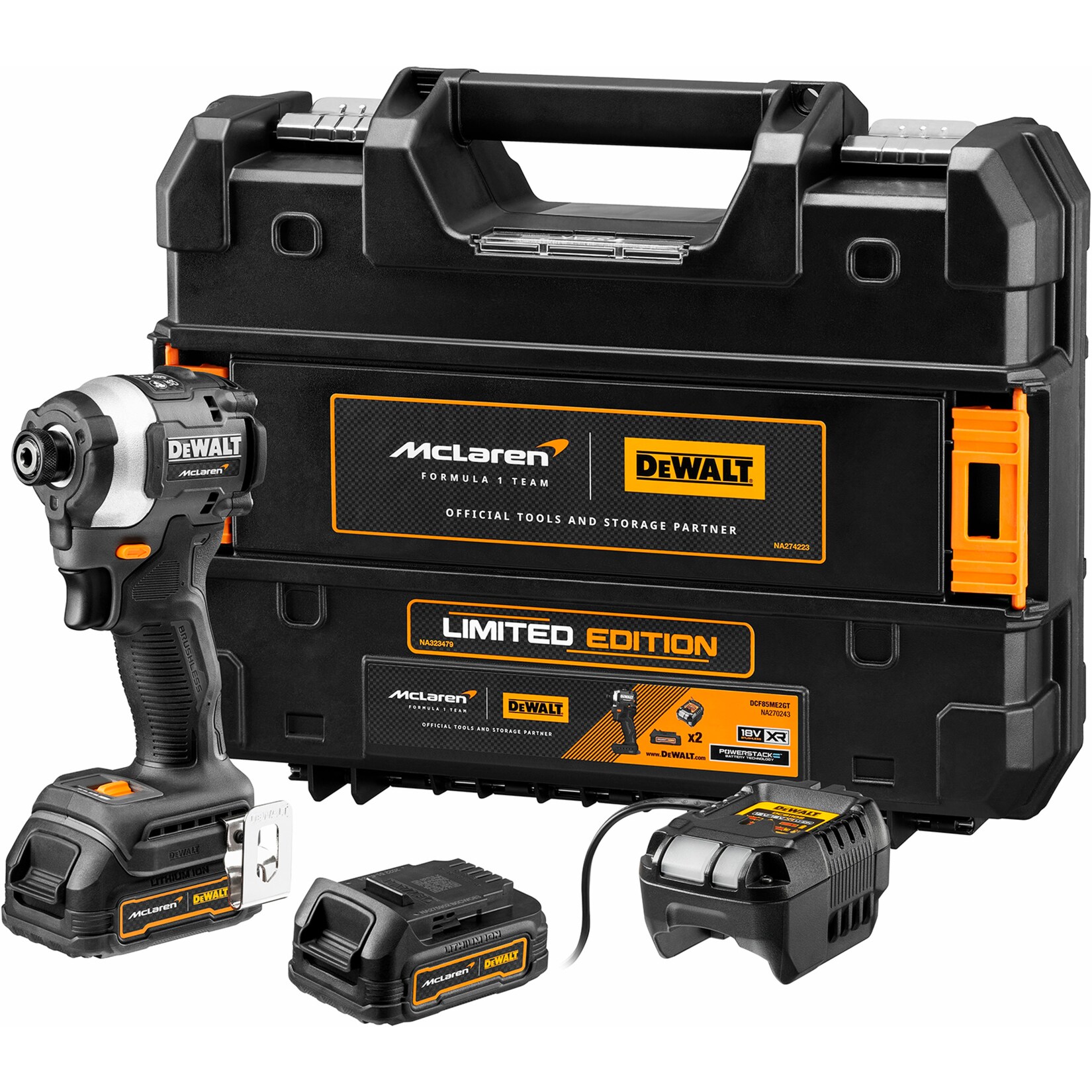 DeWalt Schlagschrauber Akku-Schlagschrauber DCF85ME2GT, 18Volt, 1/4″, im McLaren Design | 05035048807934