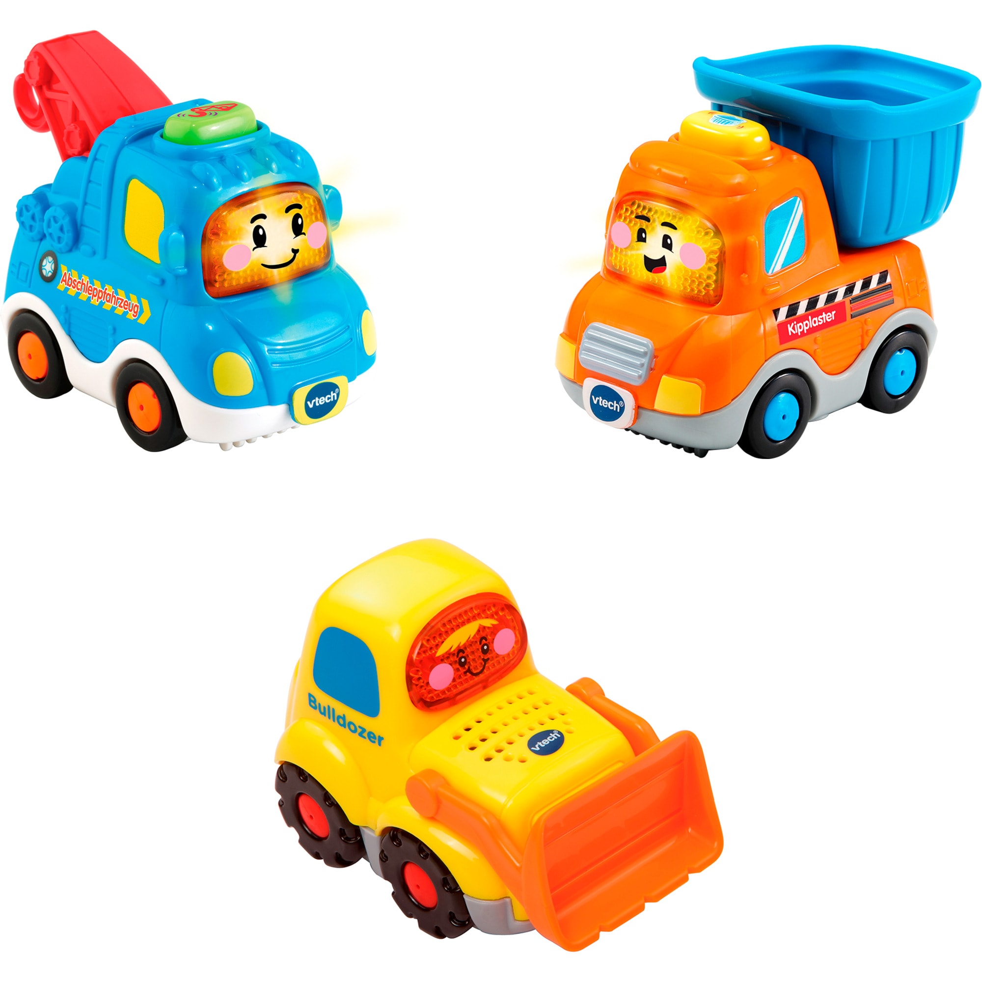 Vtech Spielfahrzeug Tut Tut Baby Flitzer - 3er Set Baustellenfahrzeuge - Bild 1