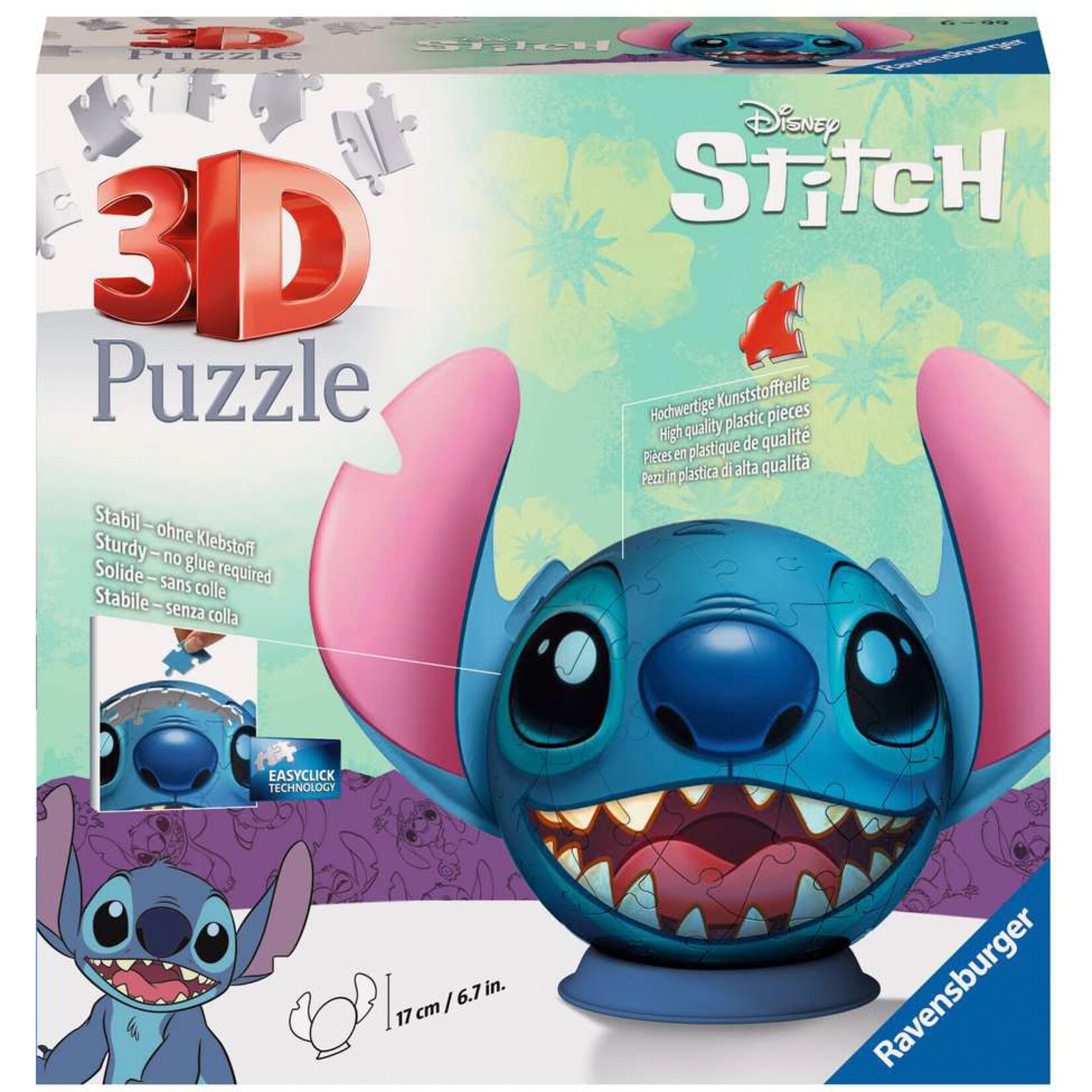 Ravensburger Puzzle 3D Puzzle-Ball Stitch mit Ohren