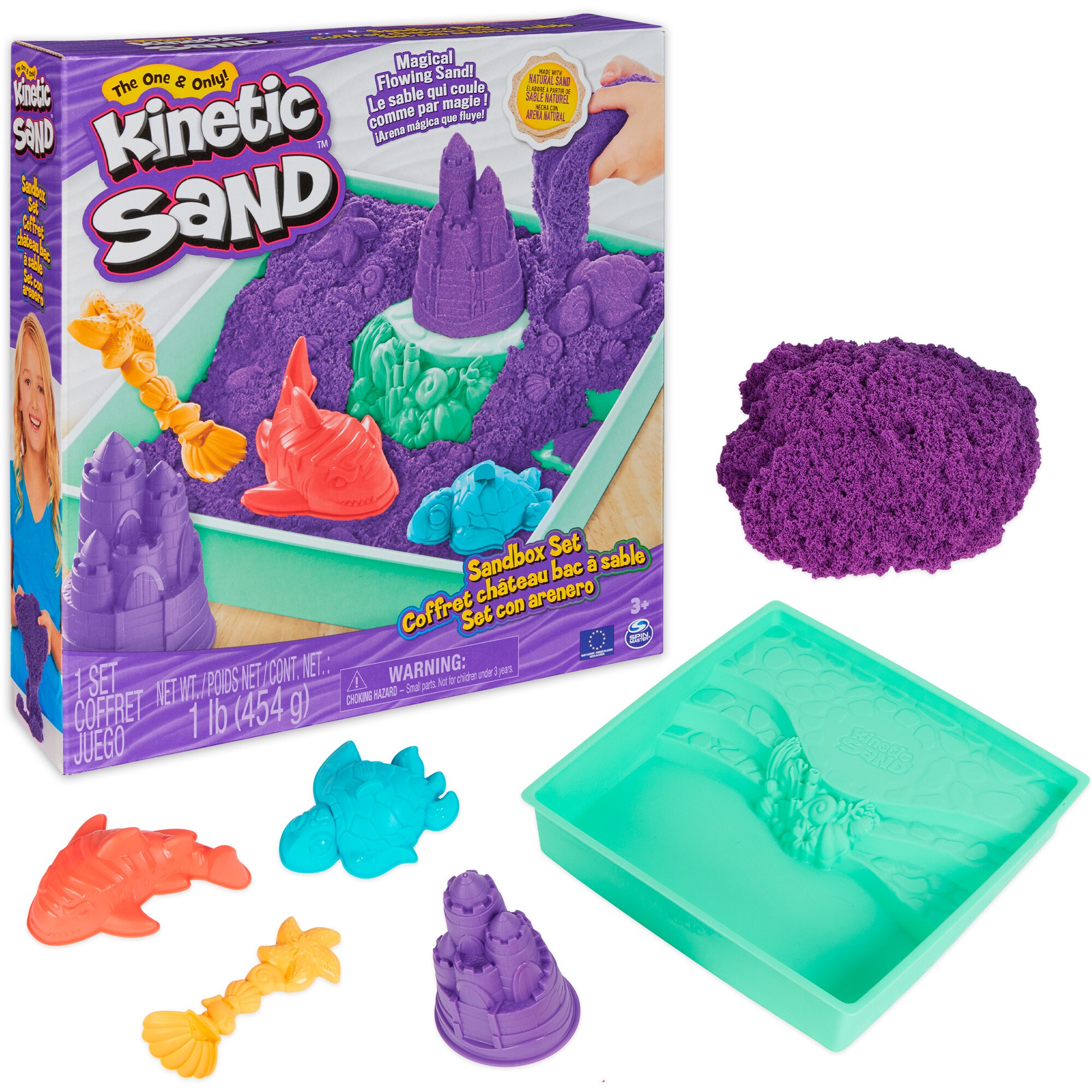 Kinetic Sand Spielsand Kinetic Sand - Sandbox Set lila - Bild 1