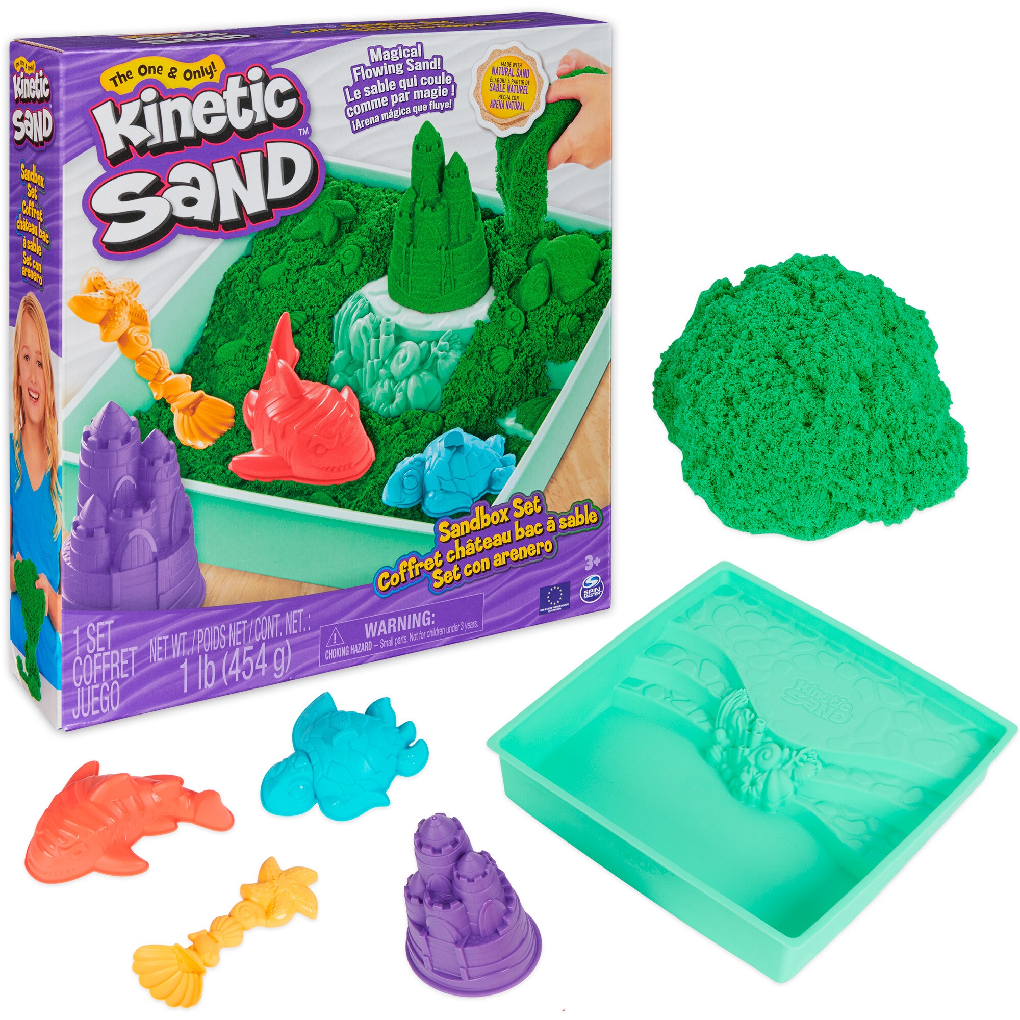 Kinetic Sand Spielsand Kinetic Sand - Sandbox Set gr&uuml;n - Bild 1