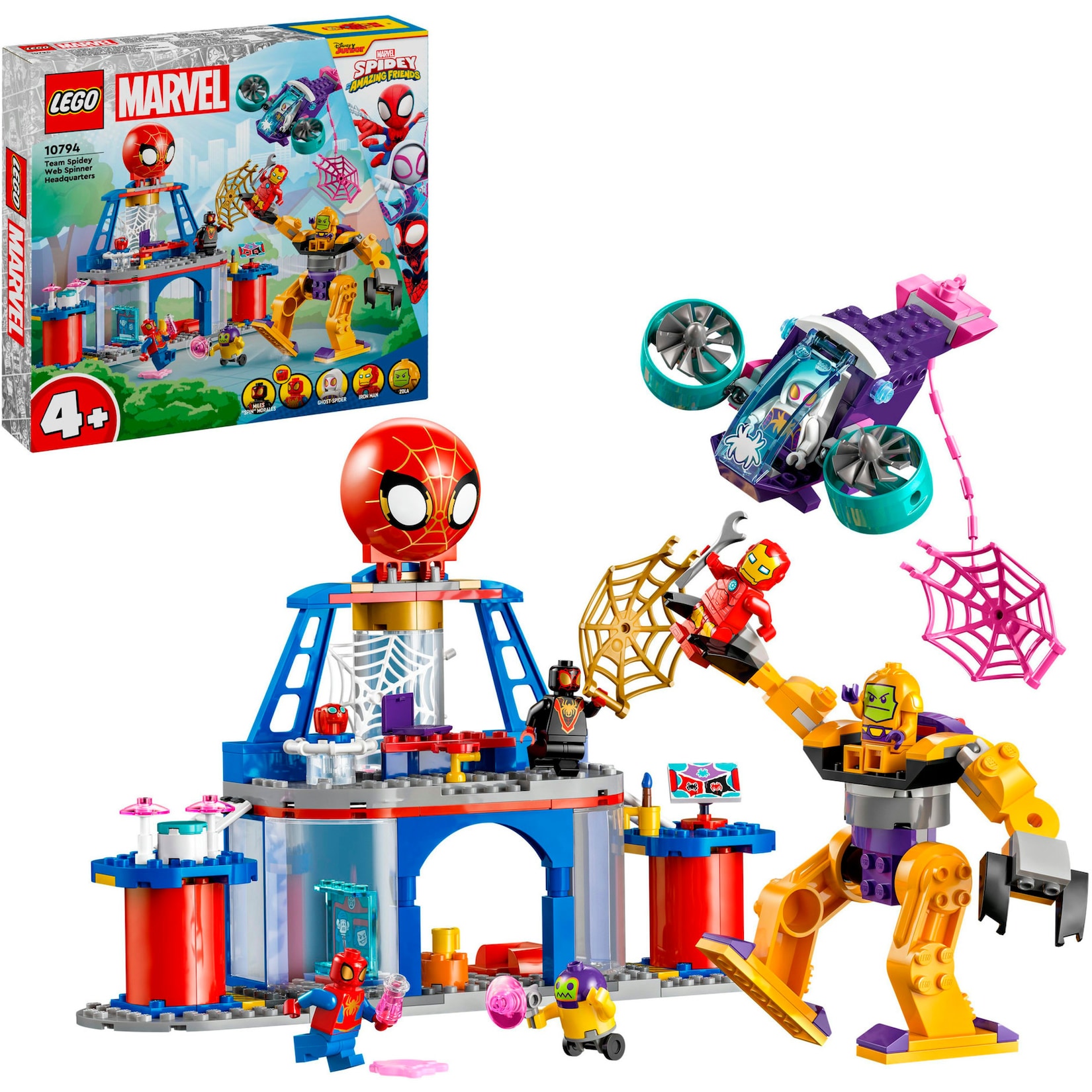 LEGO Konstruktionsspielzeug Marvel Spidey und seine Super-Freunde Das Hauptquartier von Spideys Team