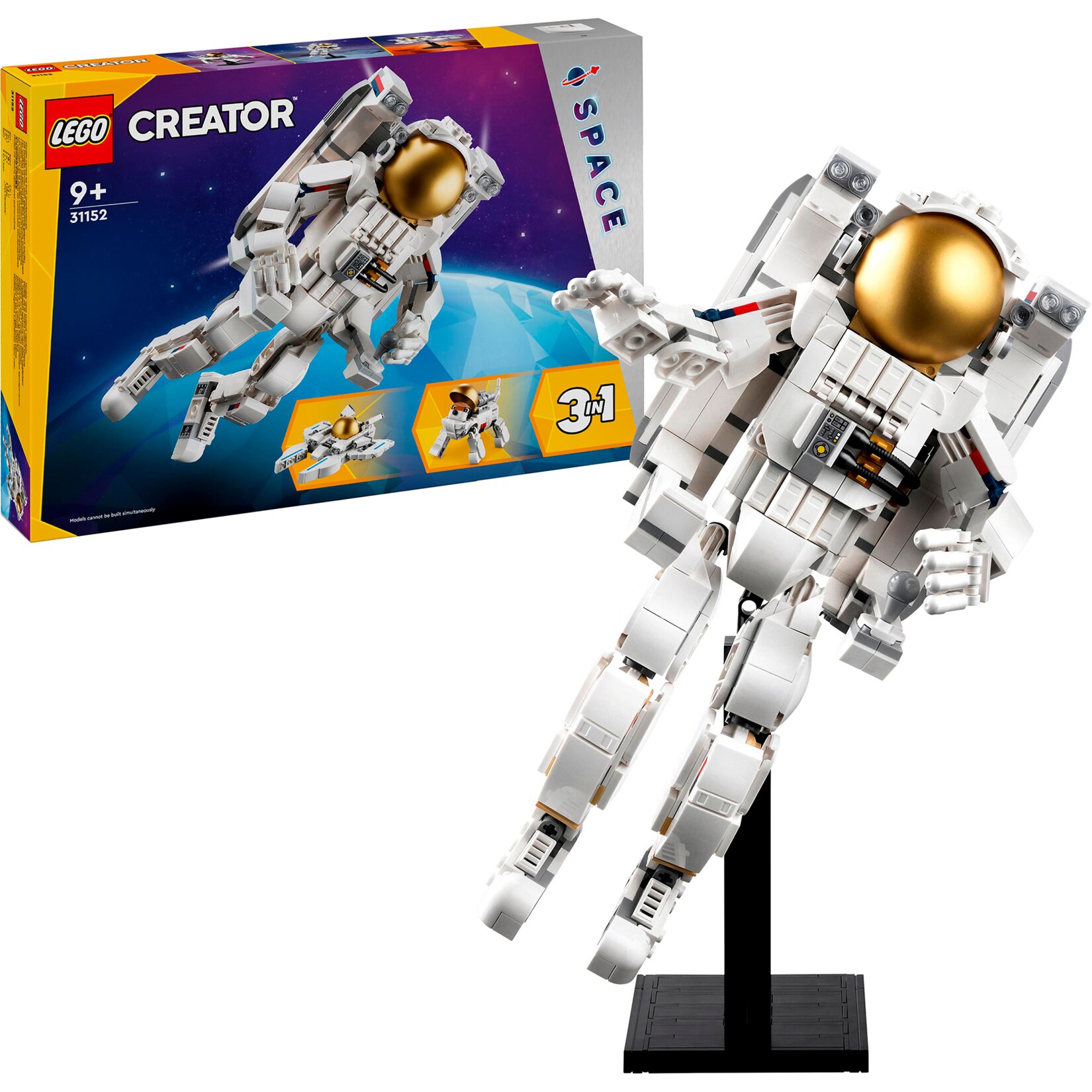 LEGO Konstruktionsspielzeug Creator 3-in-1 Astronaut im Weltraum