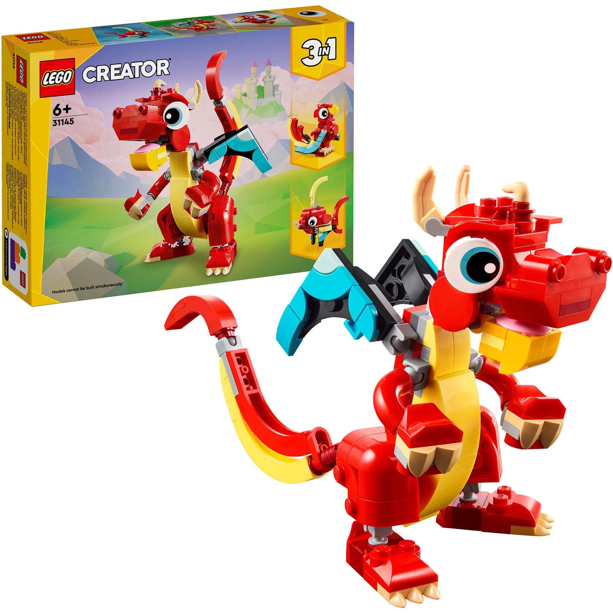 LEGO Konstruktionsspielzeug Creator 3-in-1 Roter Drache - Bild 1